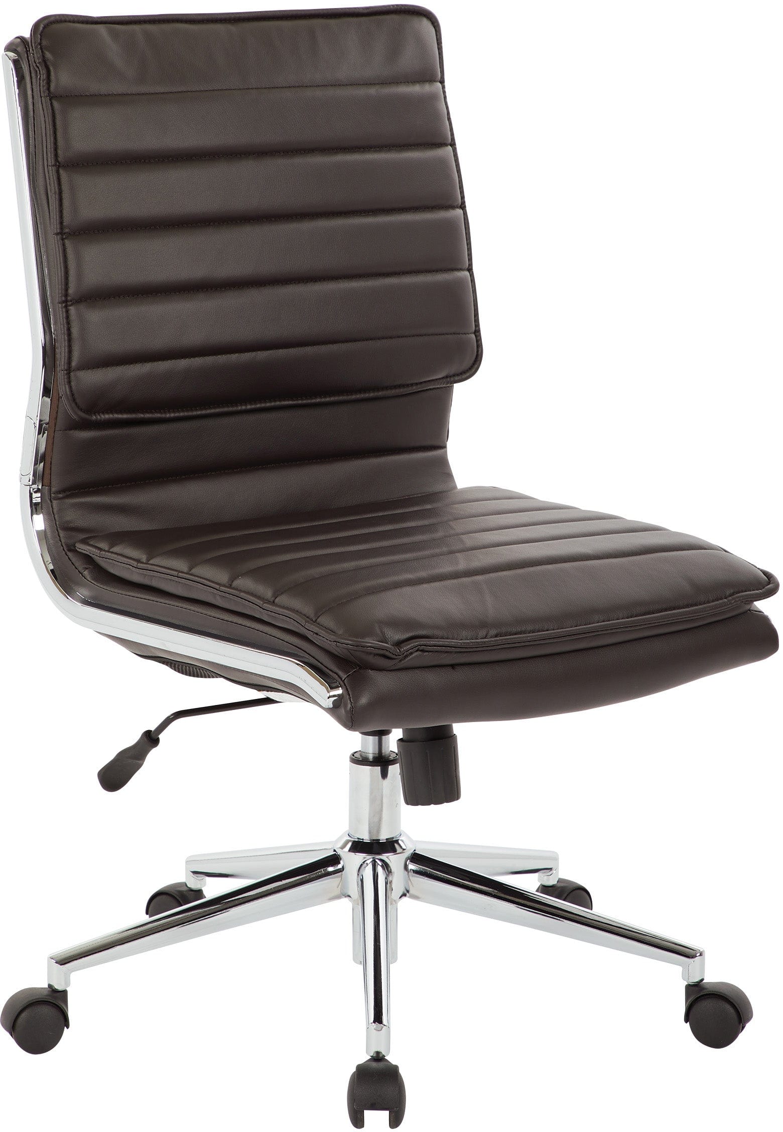 Office Star Armless Mid Back Manager's Faux Leather Chair [SPX23592C] - Ergonomic Office Chair for Home & Business, Comfortable Desk Chair for Long Hours Work, Perfect for Office, Study Room, or Conference Room