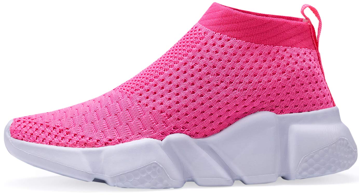 Santiro Boys & Girls Breathable Knit Slip-On Socks Shoes - Lightweight Comfortable Sneakers for Kids Indoor & Outdoor Play, School, Sports
