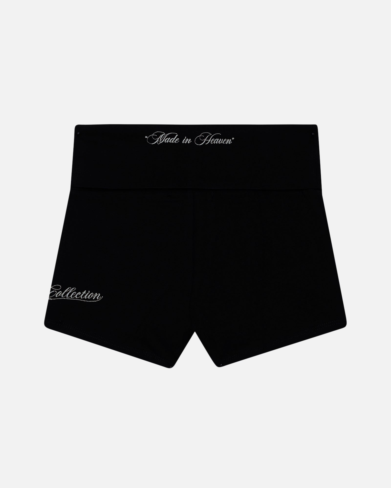 SSS Realism Script Foldover Shorts - Black | High Waisted Casual Workout Shorts for Women | Perfect for Yoga, Running & Lounge