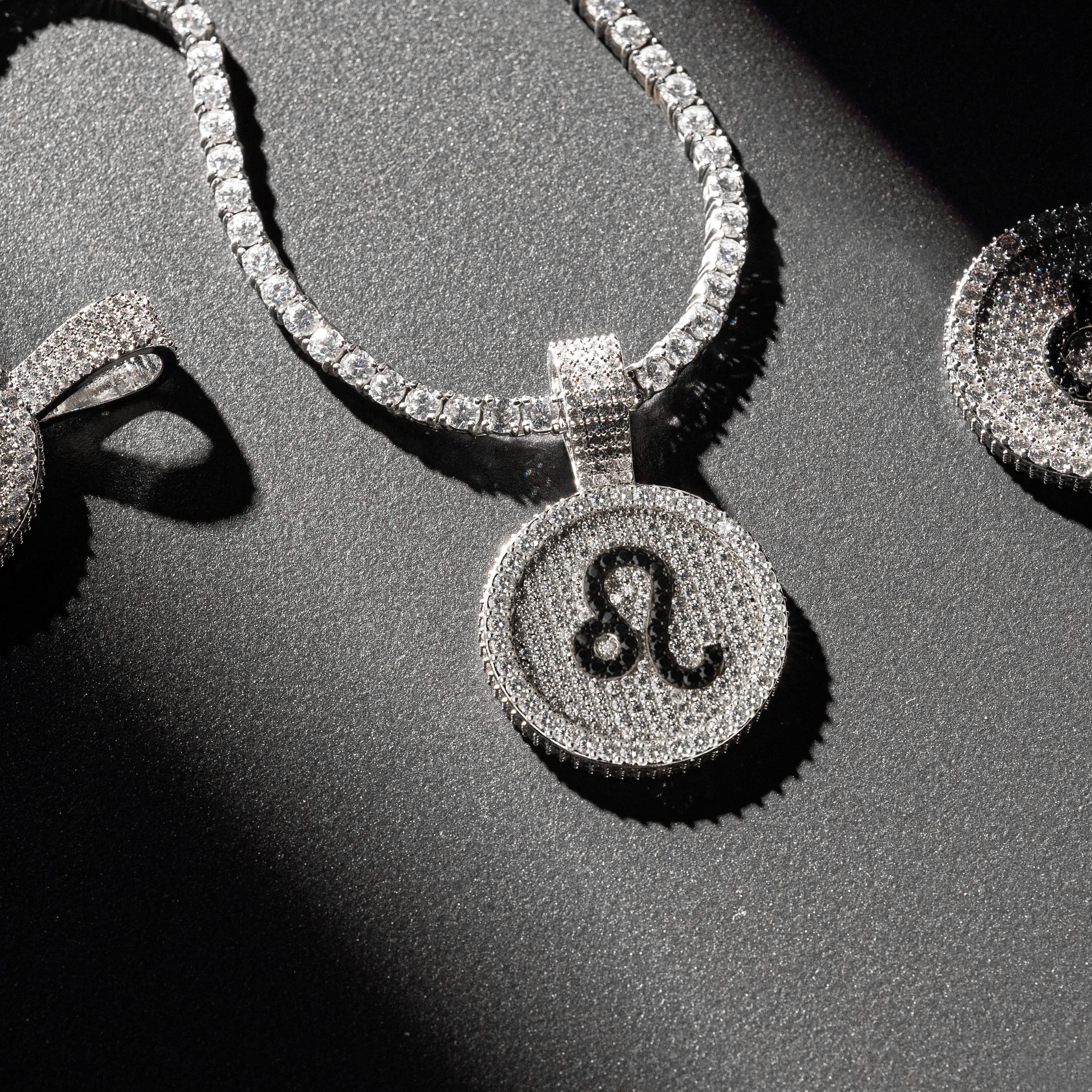 14K White Gold Plated Zodiac Constellation Pendant Necklace - Iced Out Hip Hop Dog Tag Jewelry for Men & Women | Perfect Birthday, Thanksgiving Gift & Everyday Fashion Statement