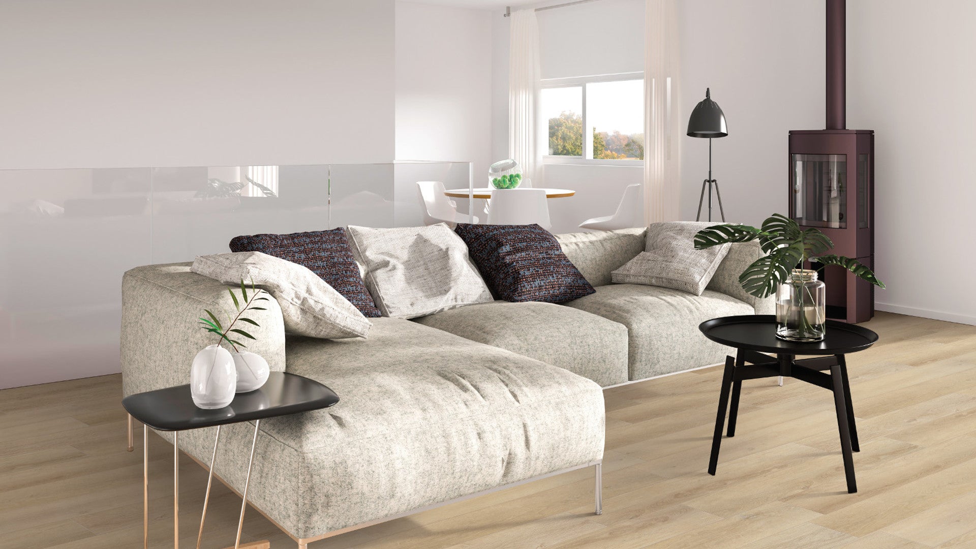 Coretec Plus Enhanced Aurora Oak 7x48 Waterproof Luxury Vinyl Plank Flooring - Perfect for Living Rooms, Kitchens & High-Traffic Areas