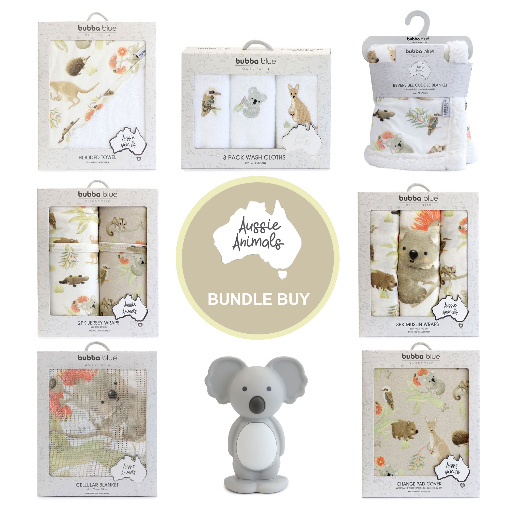 Australian Animals Plush Toy Bundle - Cute Kangaroo & Koala Stuffed Animals for Kids | Perfect for Gifts, Nursery Decor & Playtime