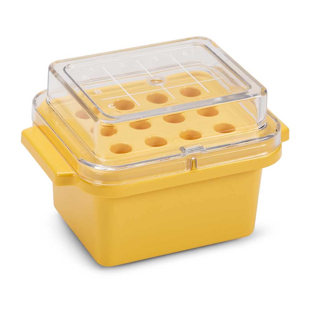 GLOBE SCIENTIFIC 454021 Mini Lab Cooler -20°C 12-Place Capacity for Sample Storage | Ideal for Laboratories, Clinics & Research Facilities