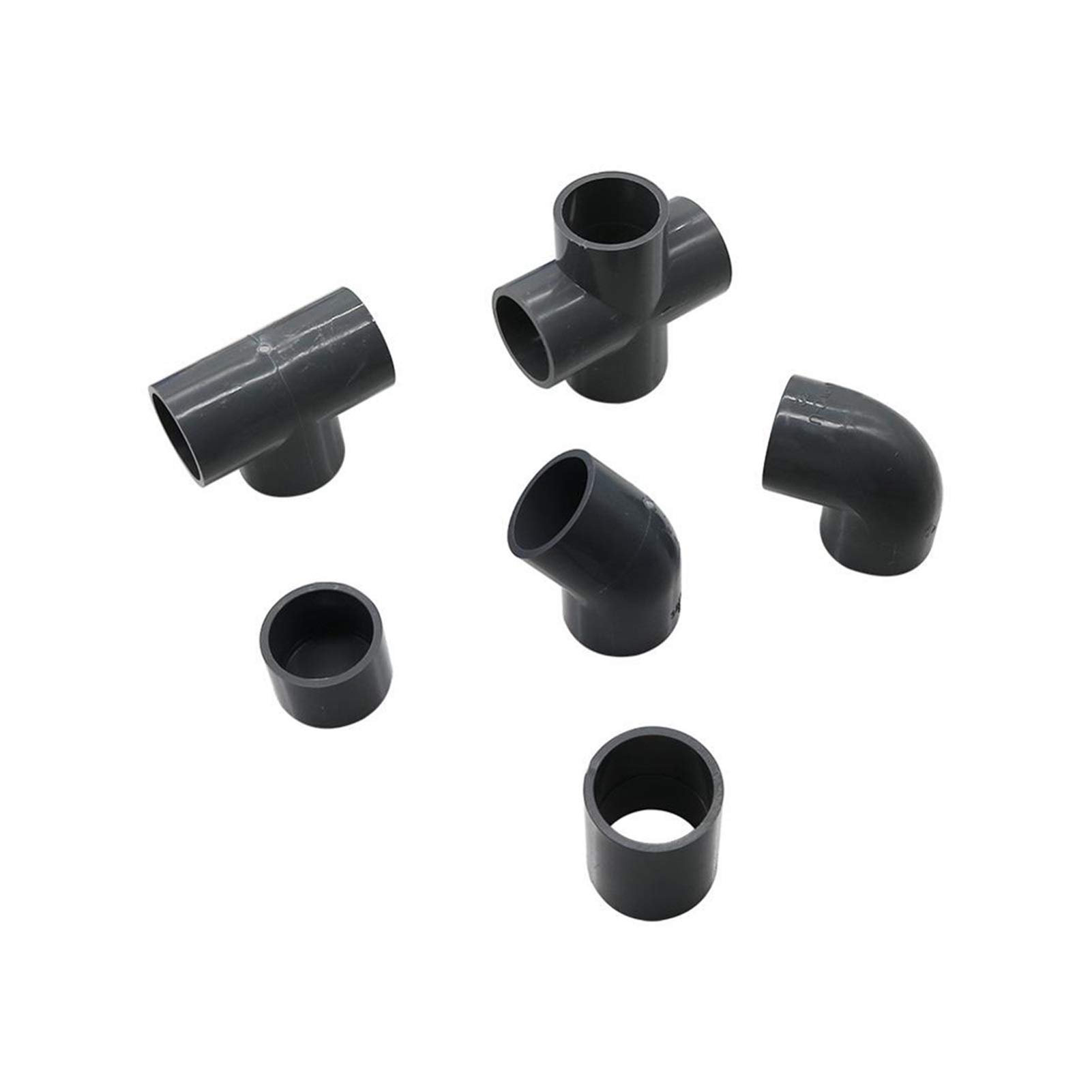 Quick Connect Garden Hose Fittings - 32mm PVC Water Pipe Connectors Set with Straight Elbow, Equal Diameter Tee & Cross Joints for Irrigation Systems | Perfect for Lawn Sprinklers, Garden Watering & Outdoor Plumbing