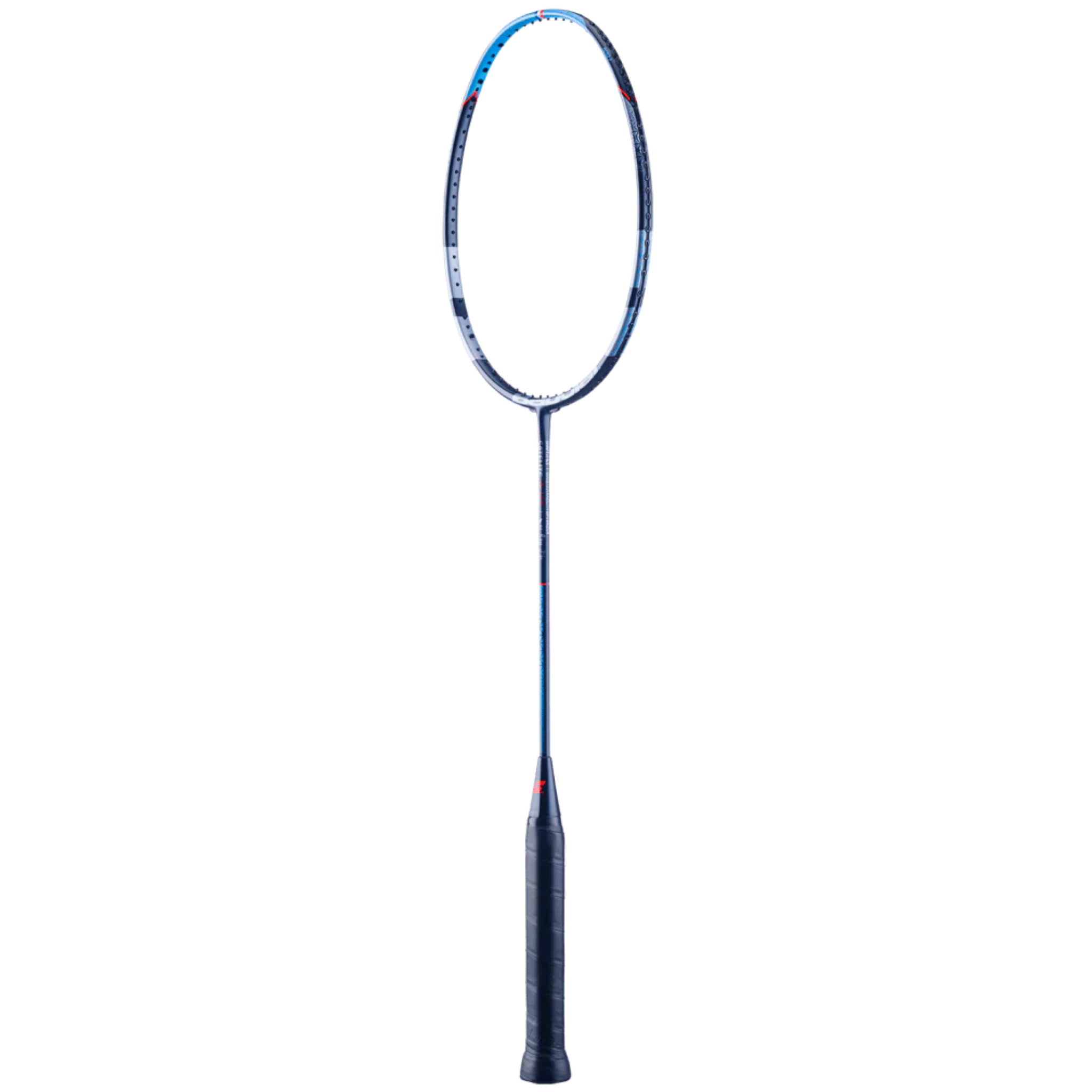 Babolat Satellite Blast Unstrung Badminton Racket - Lightweight Carbon Fiber Shaft for Power & Control [Blue/Red] - Perfect for Competitive Play & Training Sessions