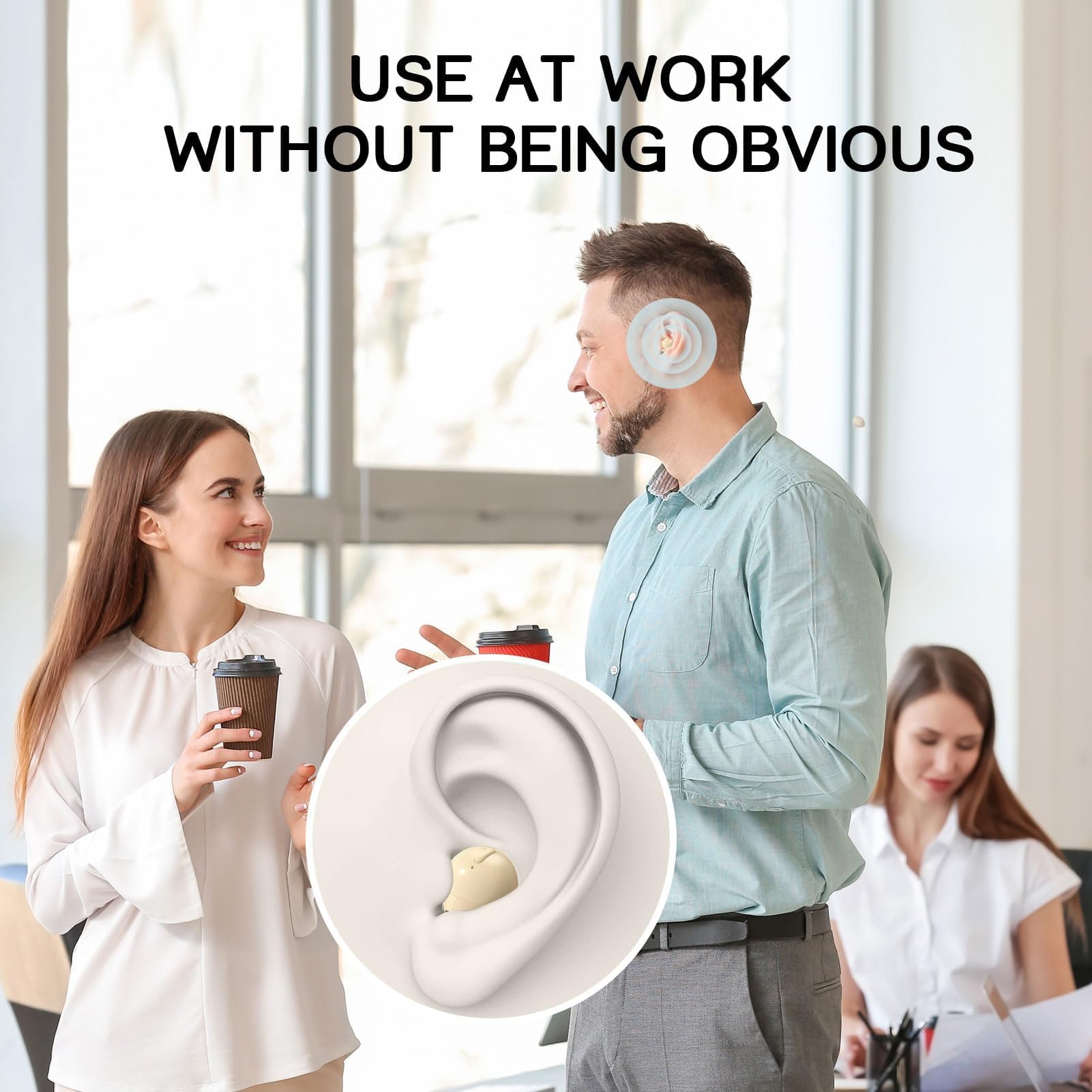 Loluka Small Invisible Wireless Bluetooth Earbuds - Mini Discreet Single Earpiece with Mic for Work, Calls & Sports | Comfortable & Lightweight for All-Day Wear | Perfect for Business Meetings, Gym Workouts & Driving
