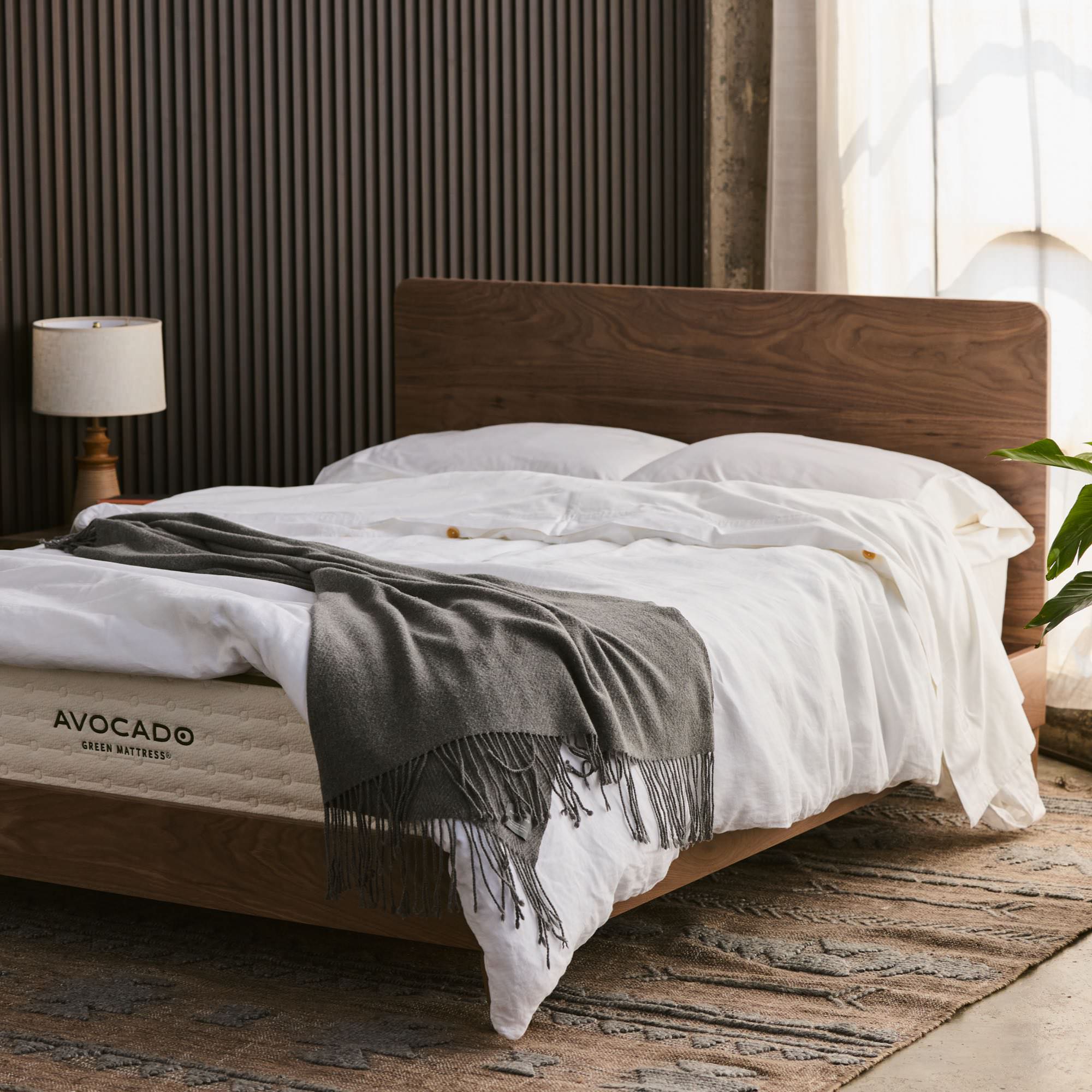 Modern City Bed Frame - Queen Size Platform Bed with Storage, Sturdy Metal Frame & Wooden Slats - Perfect for Small Apartments & Urban Living Spaces