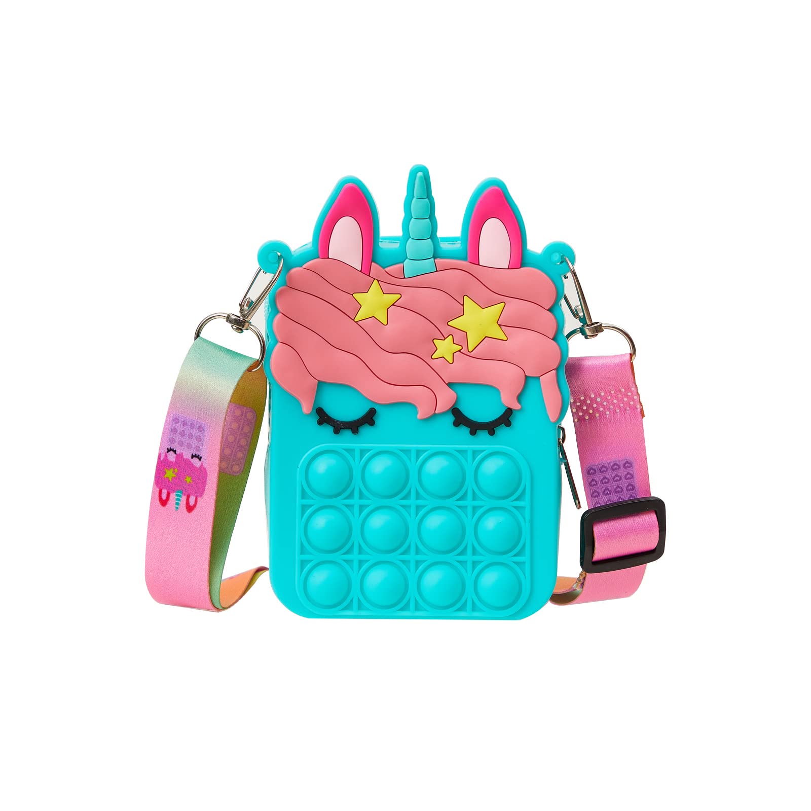 Pop Purse Shoulder Bag Fidget Toy for Women & Girls | Cute Kawaii Crossbody Bag | Stress Relief Sensory Toy | Perfect for School, Travel & Everyday Use