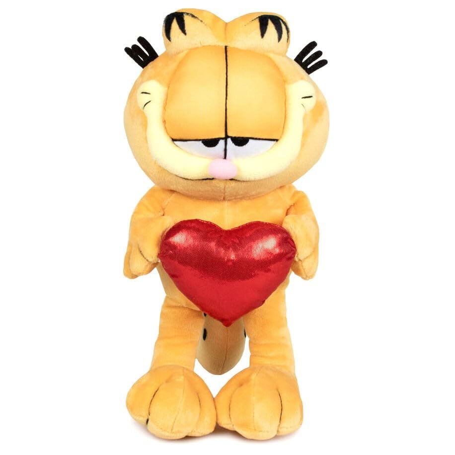 Play by Play - Garfield Plush Stuffed Animal with Heart 14 Inches (36 cm), Soft Cuddly Toy for Kids & Collectors, Perfect Gift for Birthdays & Holidays, Model 123084