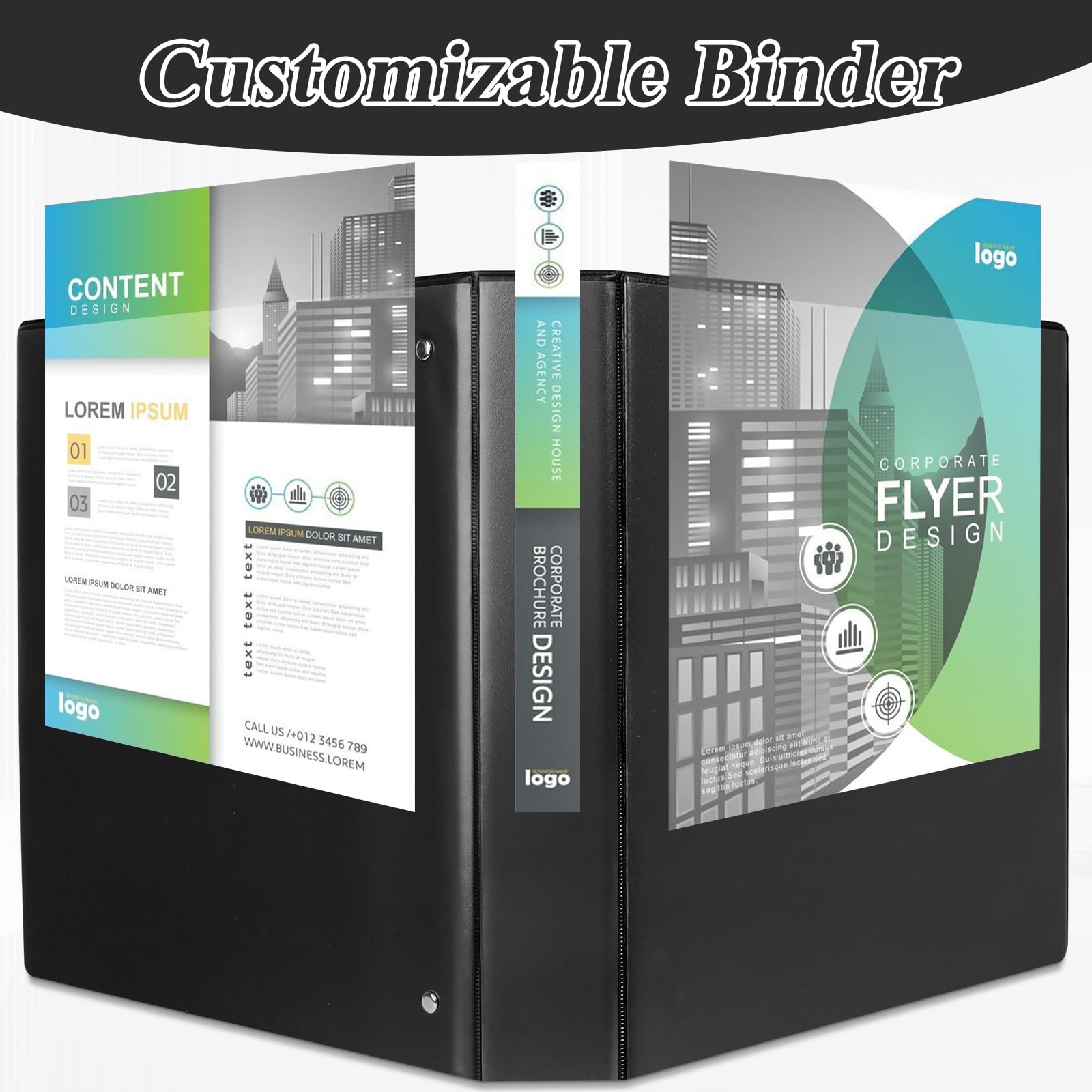 1.5-Inch D Ring Binders 6-Pack - Heavy Duty 3 Ring Binder for US Letter Size Paper, 1-1/2
