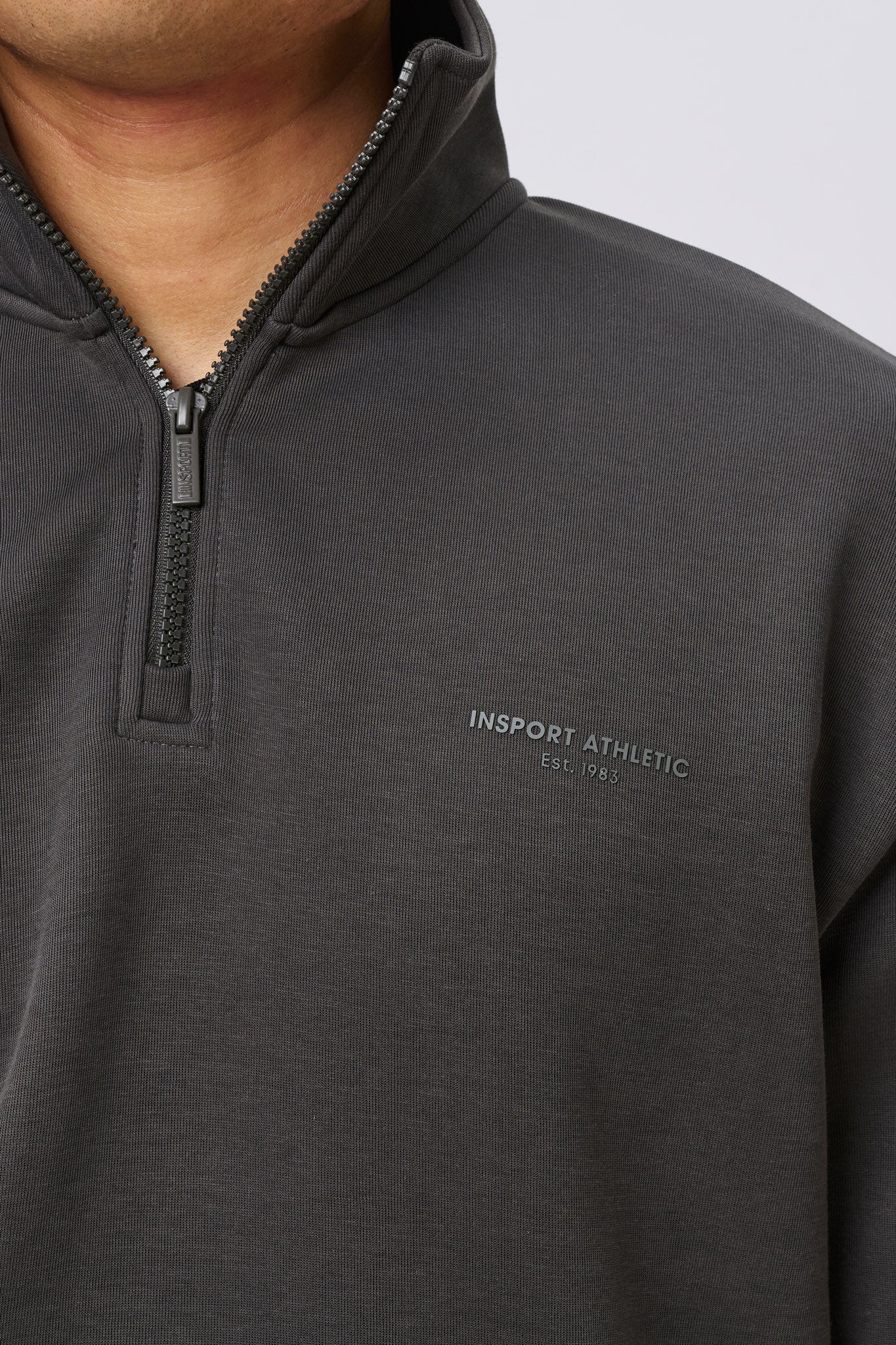 INSPORT Men's DenverTech Quarter Zip Pullover Fleece Top - Ash Grey - Lightweight & Breathable for Outdoor Activities, Hiking & Casual Wear