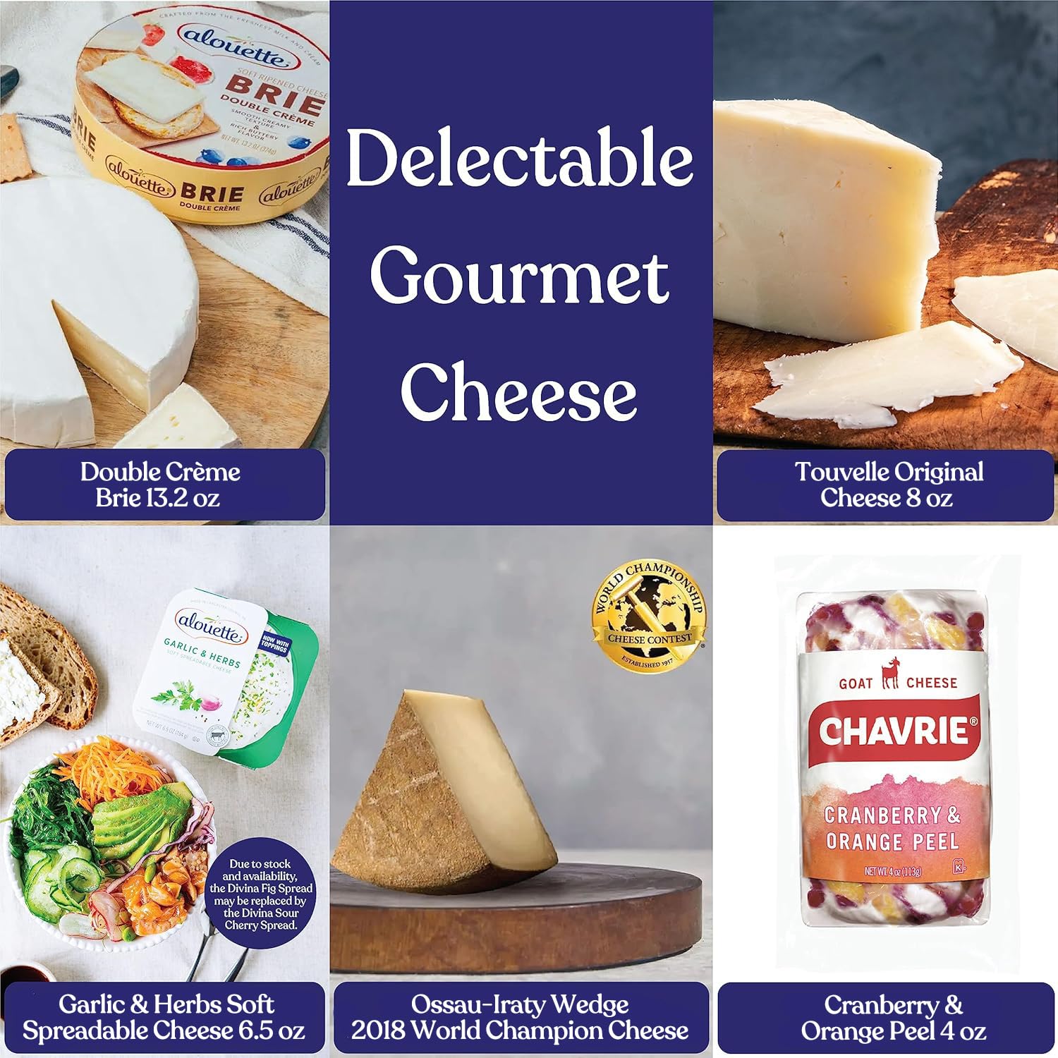 Premium Cheese Lover's Holiday Gift Set - 5 Gourmet Cheeses & 6 Artisanal Accompaniments - Elegant Cheese Platter Sampler for Christmas Gifting, Dinner Parties & Charcuterie Boards