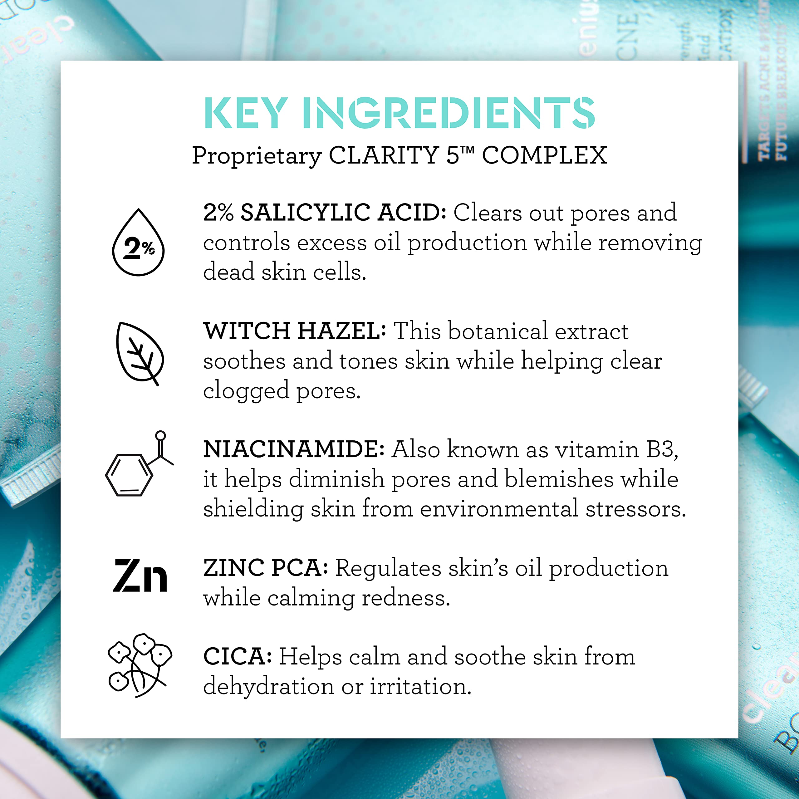 Bliss Clear Genius Clarifying Gel Cleanser & Acne Treatment Body Spray Bundle - Vegan, Cruelty-Free, Paraben-Free Skincare Set for Face and Body | Perfect for Acne-Prone Skin & Post-Workout Breakout Prevention