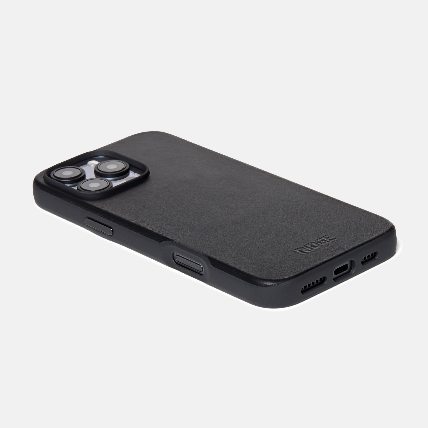 Premium Leather iPhone 16 Pro Max Case - Slim Protective Cover with Soft Touch Finish in Midnight Black | Perfect for Work, Travel & Daily Use