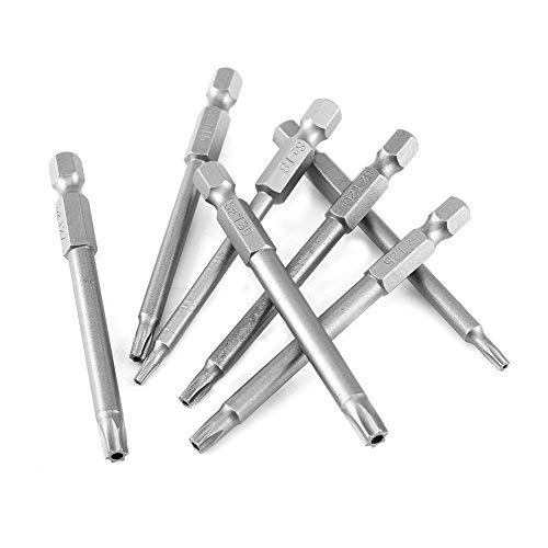 Hilitand 7-Piece Long Torx Screwdriver Bit Set - 75mm Alloy Steel 1/4