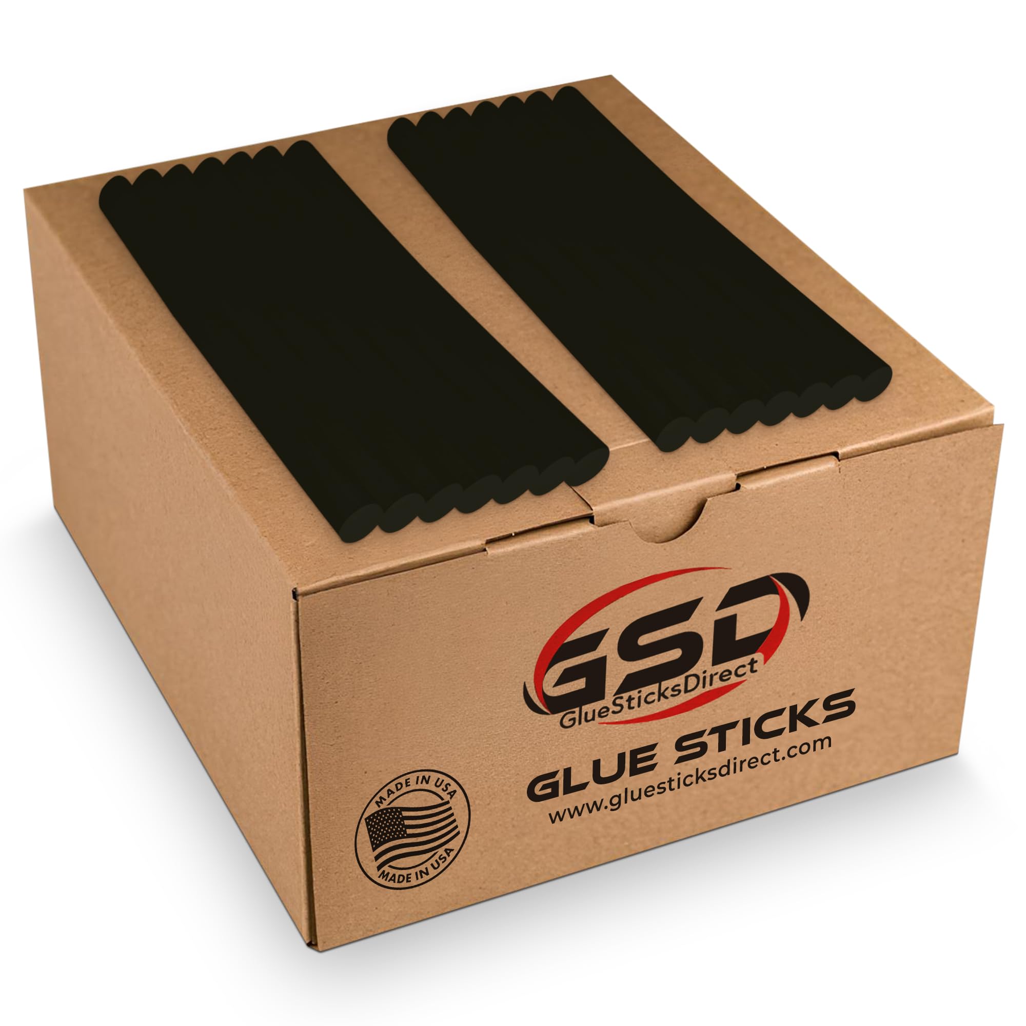 Premium Full Size 10in Black Hot Melt Glue Sticks for Glue Guns - Bulk Pack of 90 Sticks (5lbs) - 7/16