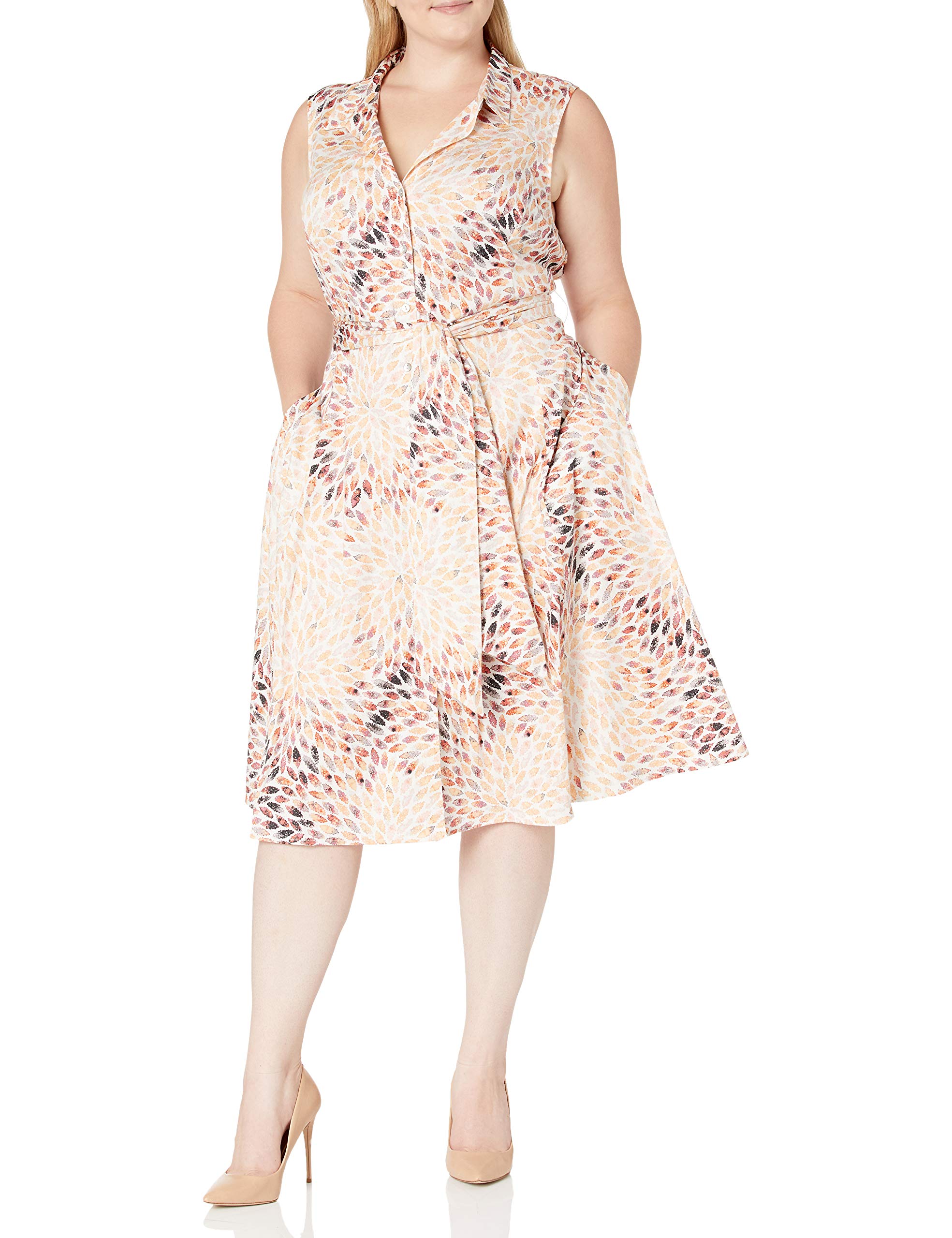 NIC+ZOE Women's Morning Burst Shirt Dress - Casual Flowy Button Down Tunic for Work, Brunch & Everyday Wear | Plus Size Options Available