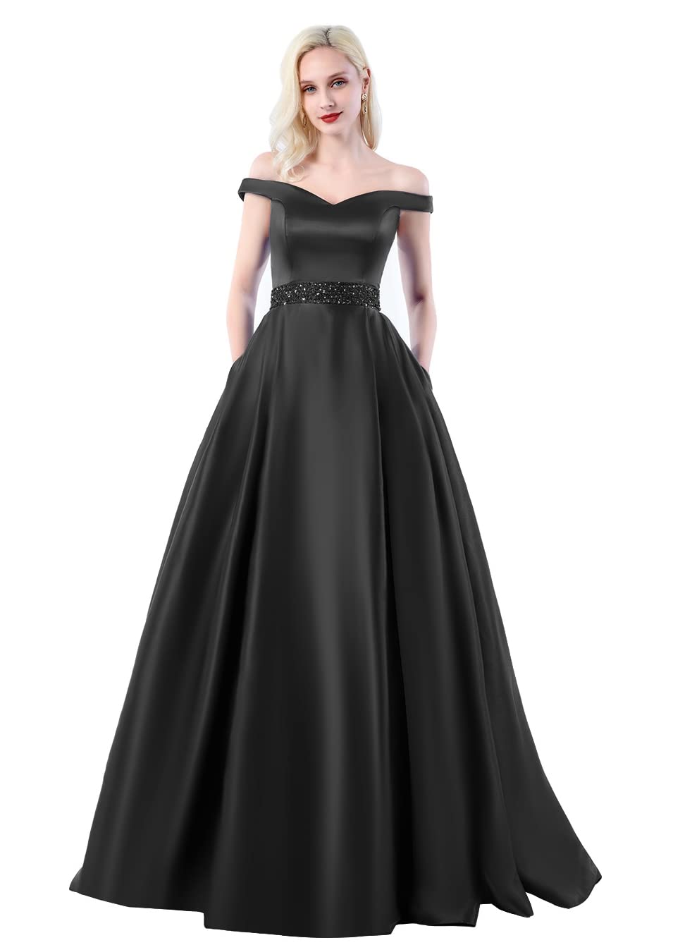 YORFORMALS Women's V-Neck Ruched Chiffon Bridesmaid Dress with Slit - Elegant Long Formal Evening Gown for Weddings, Prom, Cocktail Parties & Special Occasions