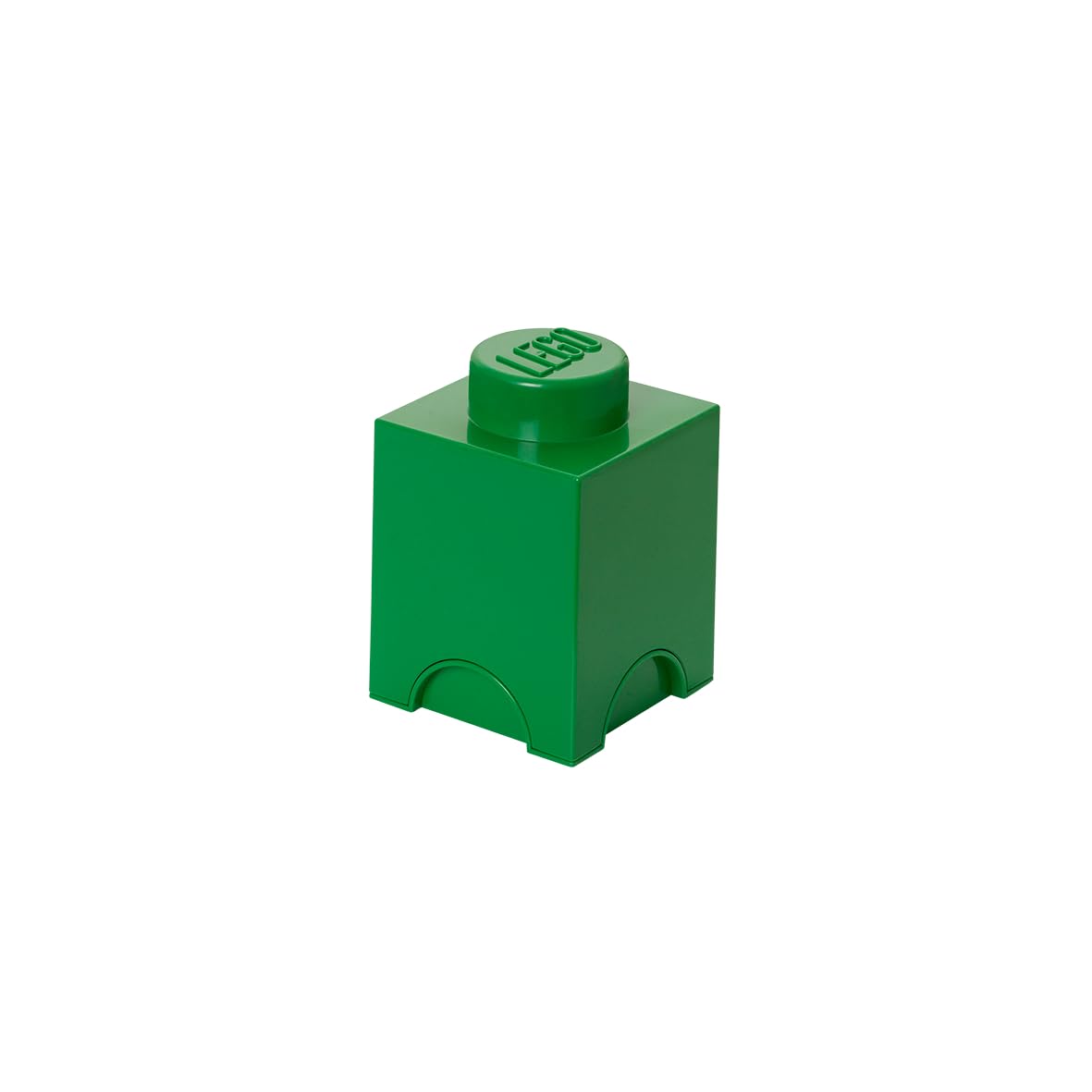 LEGO Storage Brick 1-Stud Green Stackable Box 1.2L with Lid - Organize LEGO Bricks, Toys & Desk Supplies | Perfect for Kids' Rooms, Playrooms & Home Organization
