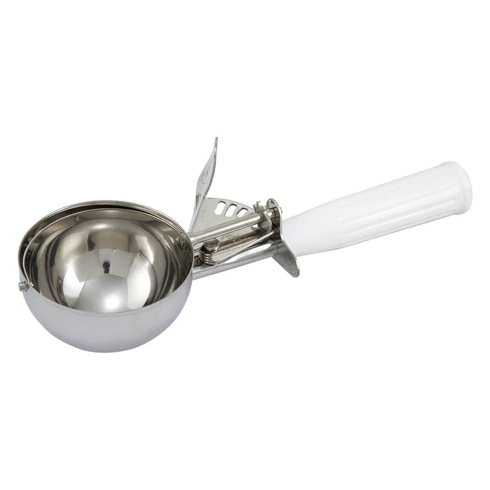 Winco #6 White 4.67 Oz Ice Cream Scoop - Professional Kitchen Tool for Ice Cream Parlors, Dessert Shops & Home Use