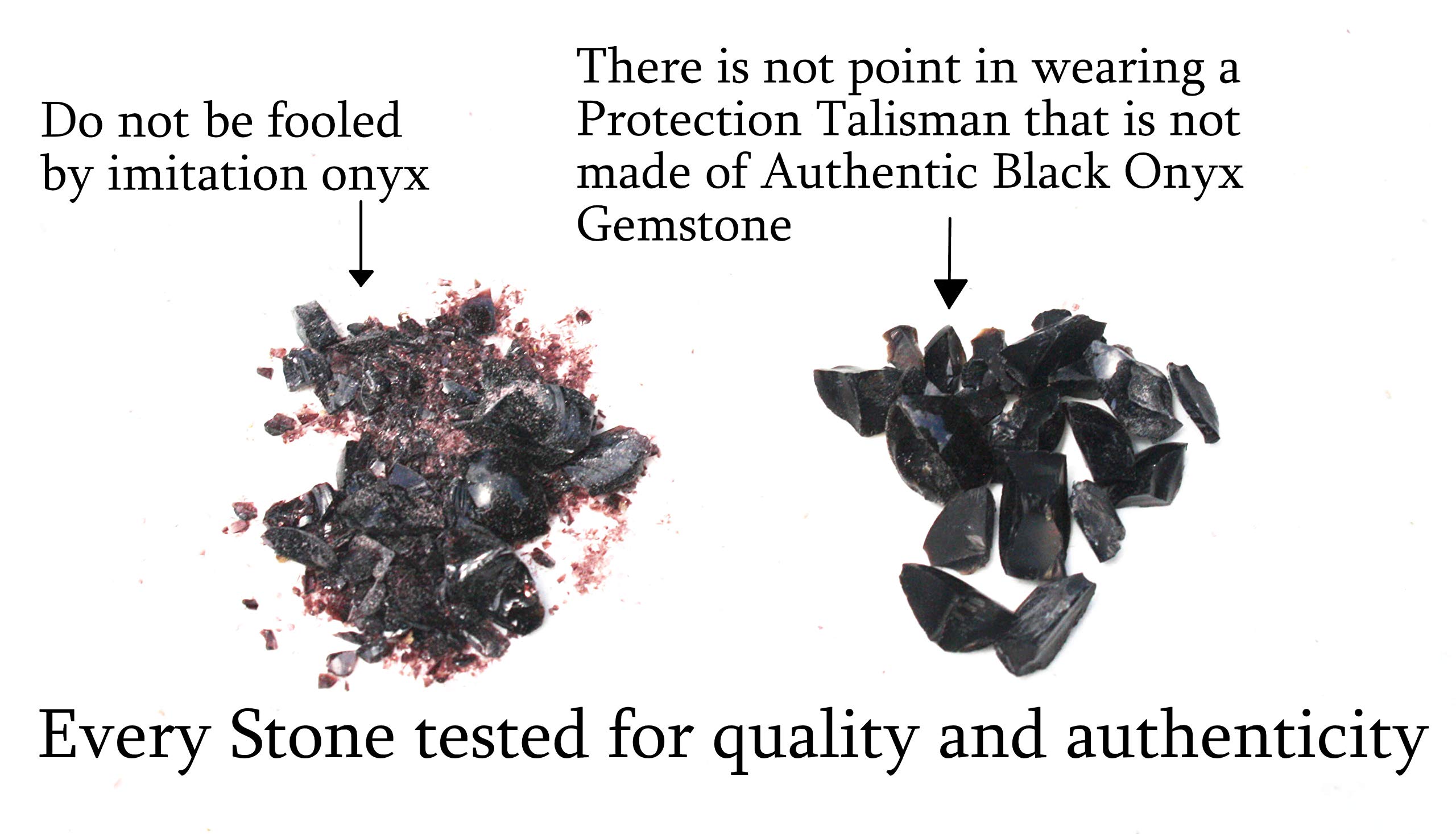 Handmade Black Onyx Crystal Necklace for Men & Women - Genuine Gemstone Beaded Mala Choker with 12mm Beads, 17