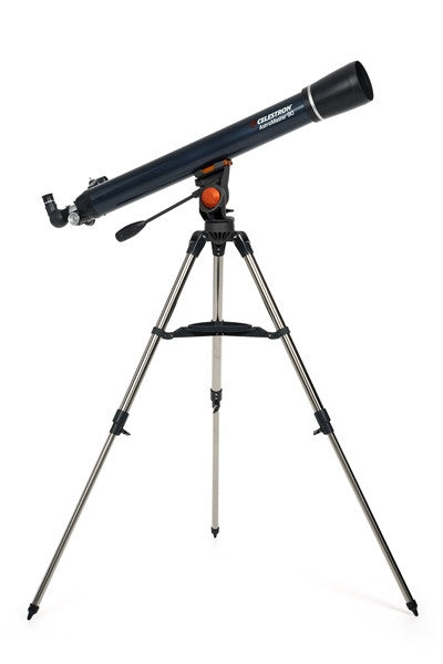 Celestron AstroMaster 90AZ Refractor Telescope for Adults & Beginners - 90mm Aperture Astronomy Telescope with Adjustable Tripod, Perfect for Stargazing, Moon & Planet Viewing