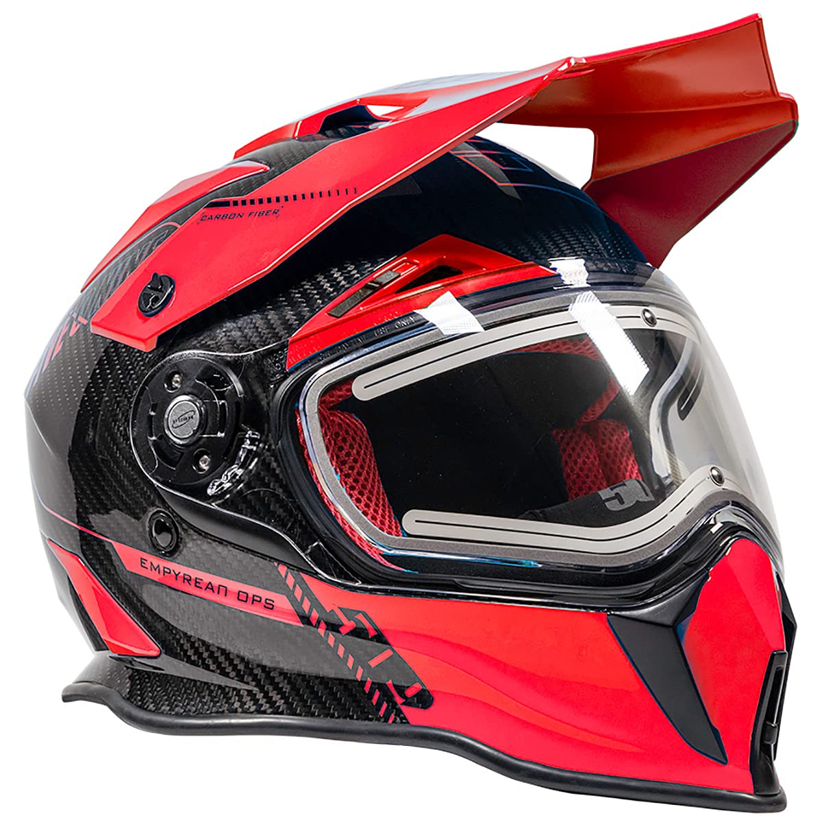 509 Delta R3L Carbon Fiber Motorcycle Helmet - Gloss Vermillion Ops (X-Small) | Lightweight & Durable for Street Biking & Racing | Perfect for Urban Commuting & High-Speed Adventures