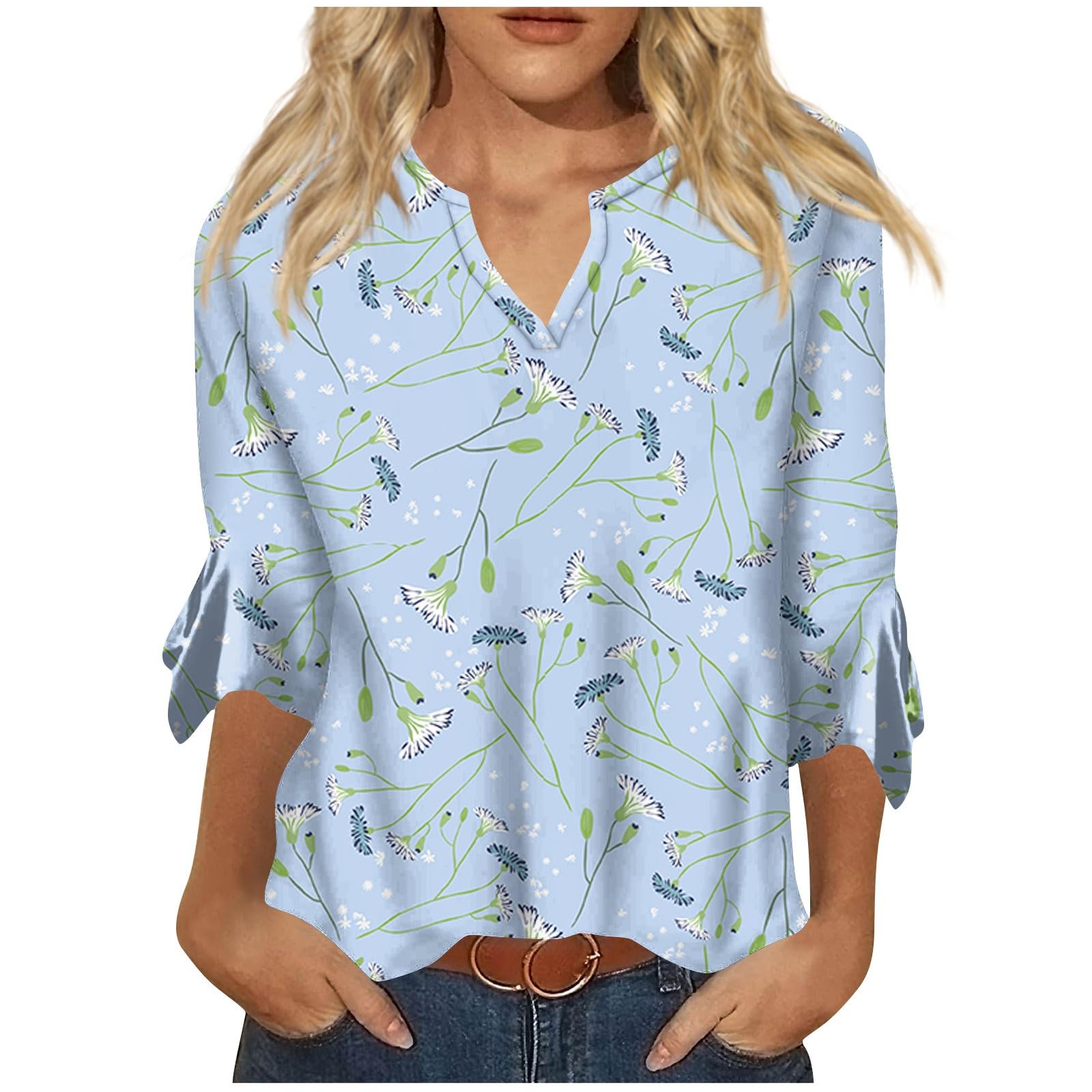 Women's Summer T-Shirts & Tops - Breathable Cotton Short Sleeve Blouses for Casual Wear, Beach Outfits, and Everyday Comfort