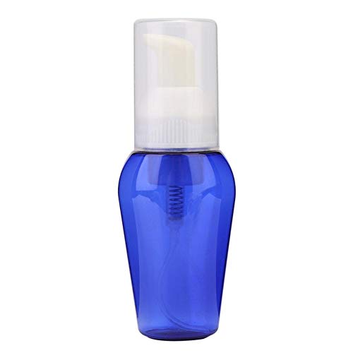 Foaming Pump Dispenser Bottle 50ml/80ml - Reusable Foam Soap Dispenser for Face Cleanser, Shampoo & Hand Wash | Travel-Friendly Bathroom & Kitchen Organizer (Blue 50ml)