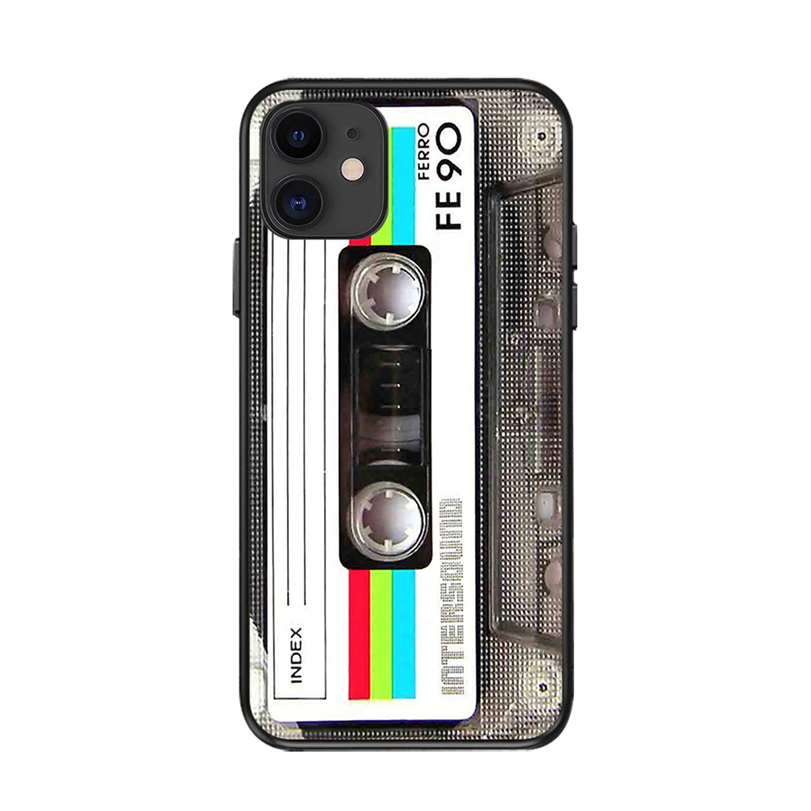 Retro Cassette Tape iPhone 13 Case - Shockproof Heavy Duty Matte Cover with Music Design | Trendy Protective Phone Case for Women & Men | Perfect for Music Lovers, Vintage Style & Daily Protection