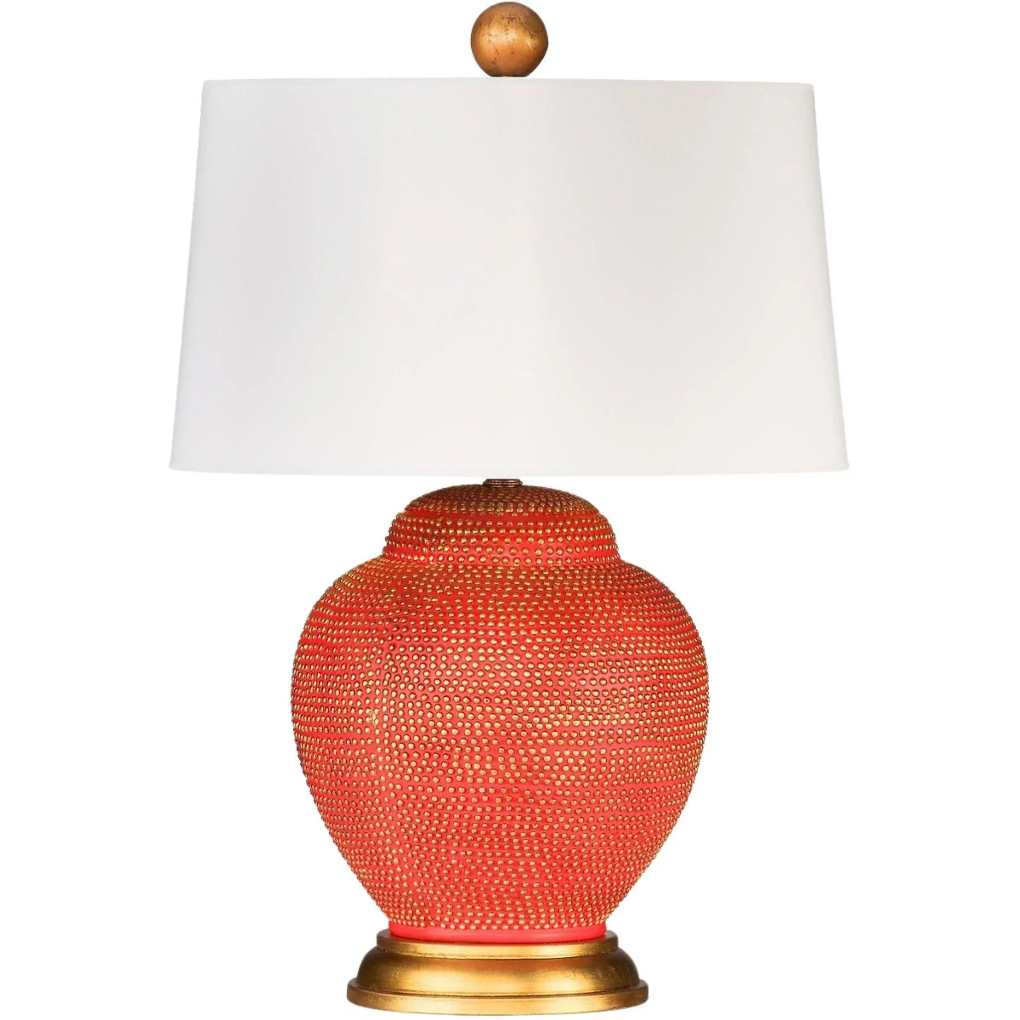 Borealis Orange & Gold Table Lamp - Modern Nordic Style Bedside Lighting for Living Room, Bedroom & Office Decor