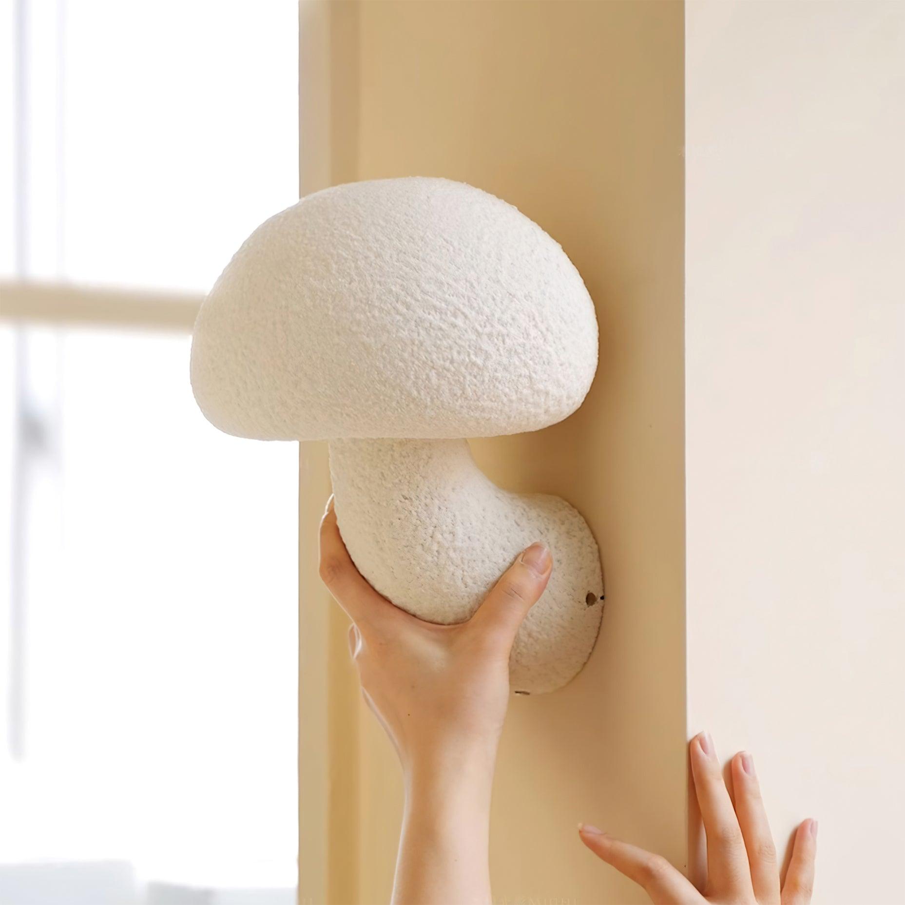Mushroom Resin Wall Lamp - Handmade Boho Decor for Bedroom, Living Room & Nursery - Unique Night Light for Kids & Adults - Perfect for Cozy Home Ambiance