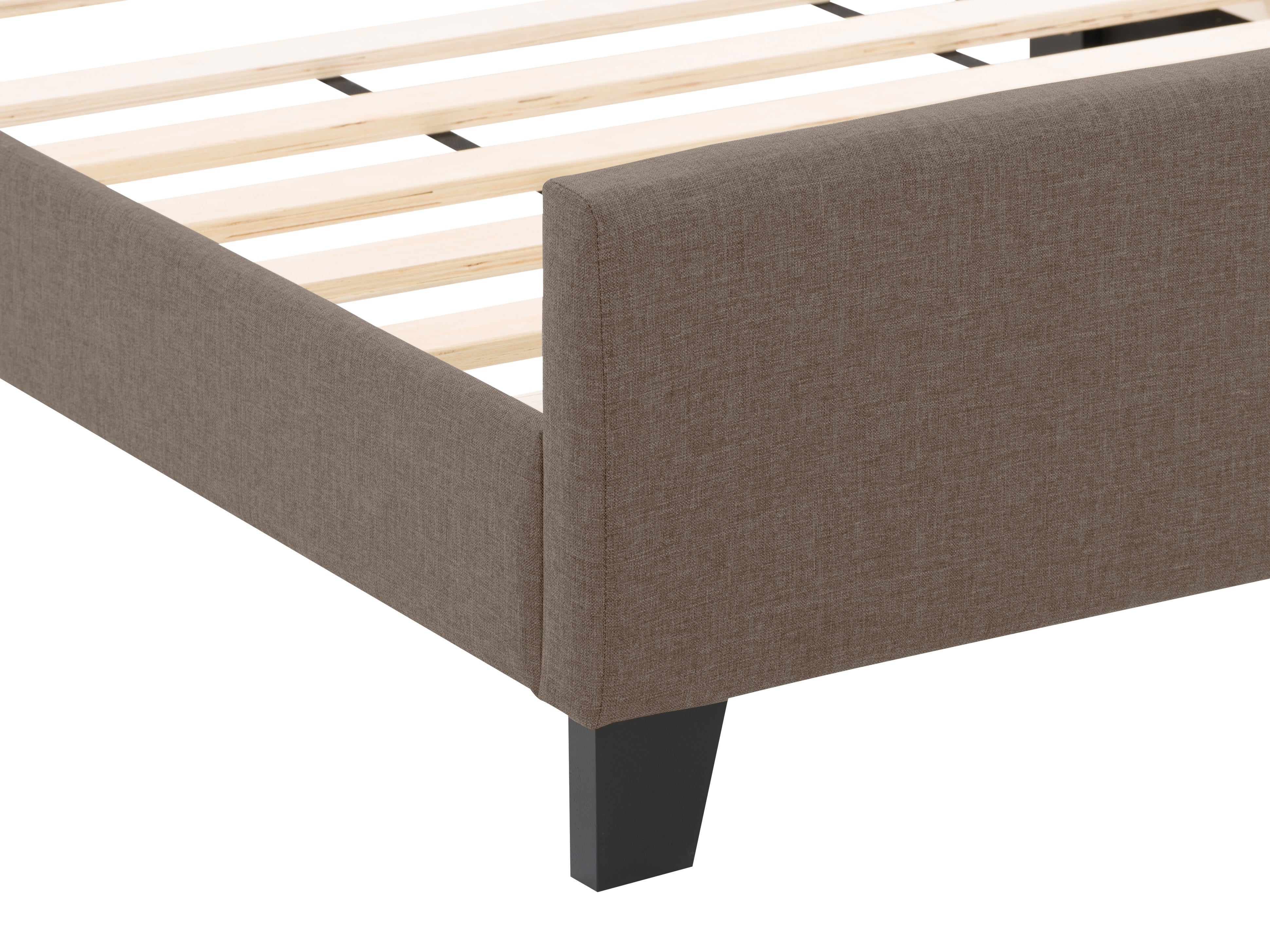 Cozy Tufted Fabric Single Bed with Warm Stone Design - Perfect for Small Bedrooms, Guest Rooms & Cozy Apartments