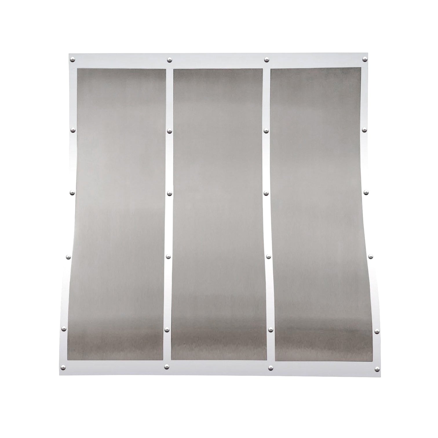 RHM Ogee Custom Stainless Steel Kitchen Range Hood with Mirror Accents - 54