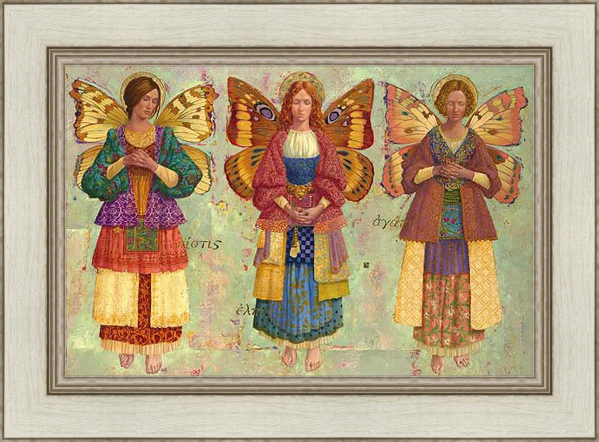 Faith, Hope and Charity - Inspirational Wall Art Decor for Home, Office & Church - Perfect for Gifts & Spiritual Spaces