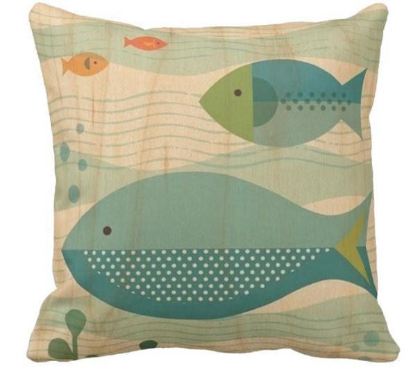 Soft and Comfortable Fish Pillow Cover - Cute Decorative Throw Pillow Case for Living Room, Bedroom, Sofa - Perfect Home Decor Gift for Kids and Adults