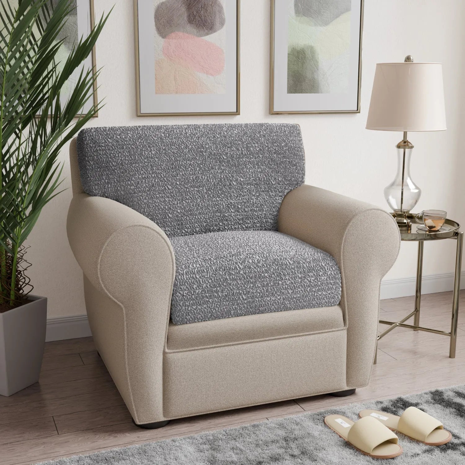 Premium Seat Cushion Cover - Mille Righe Collection | Comfortable & Stylish Home Decor for Sofa, Chair, Office & Car | Washable & Durable Fabric