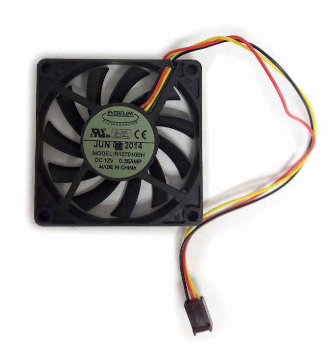 Everflow 70x70x10mm Dual Ball Bearing 12V DC Cooling Fan R127010BH - Perfect for PC, Electronics, and DIY Cooling Projects