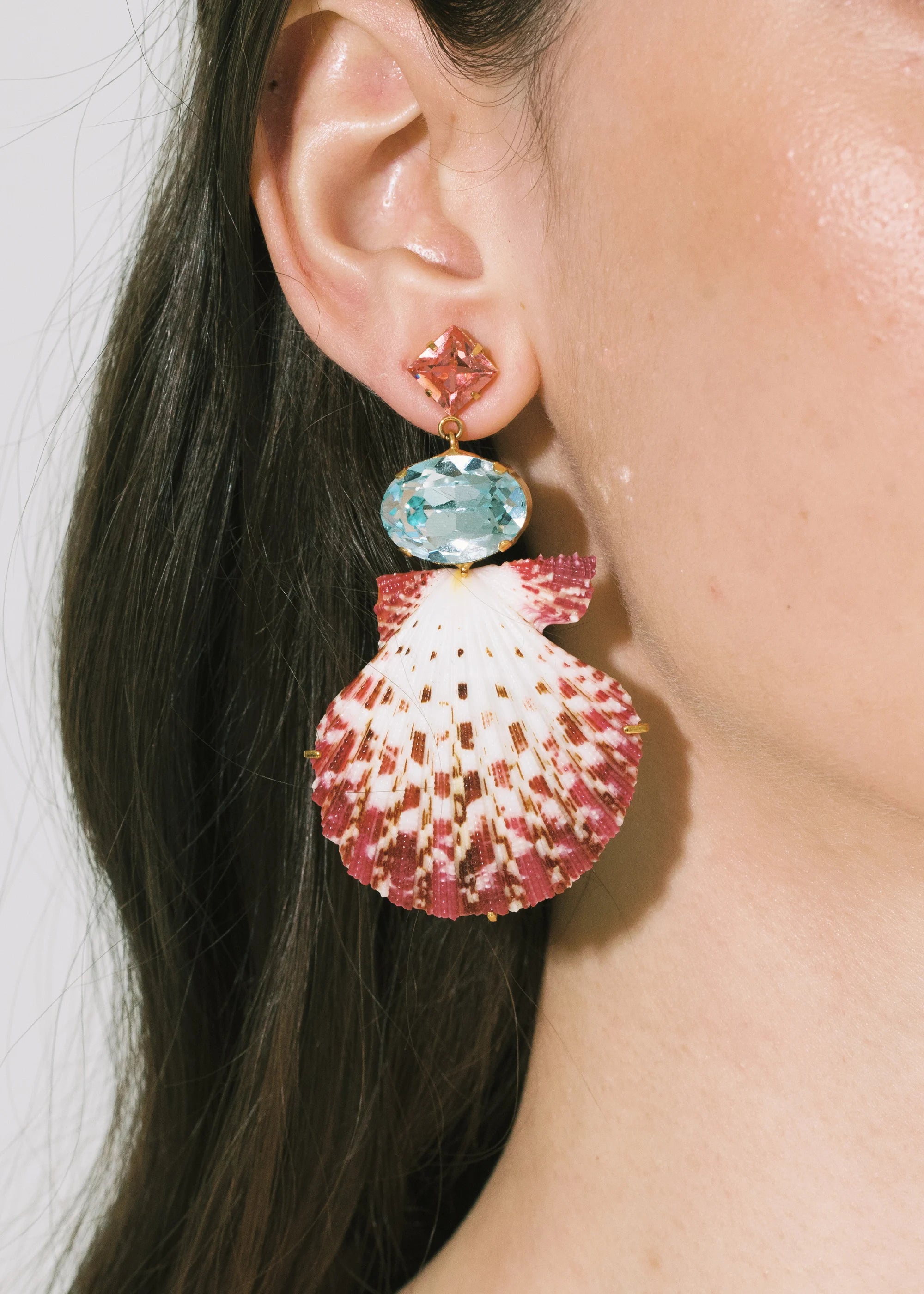 Aegean Sunset Earrings - Handmade Boho Dangle Earrings for Women, Gold & Blue Statement Jewelry - Perfect for Beach Vacations, Summer Parties & Boho Fashion