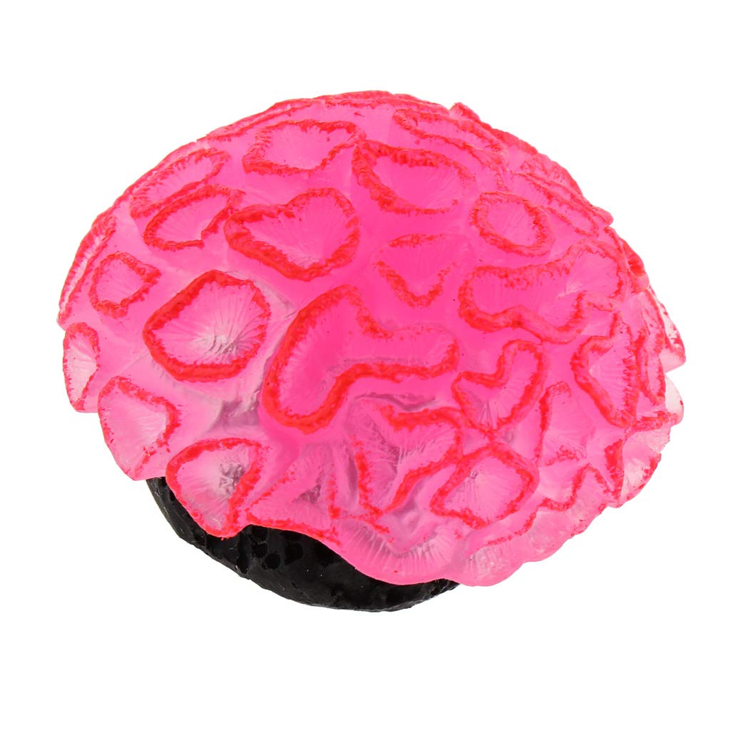 Glow in The Dark Fluorescent Artificial Plant for Aquarium Fish Tank - Pink Decoration | Perfect for Nighttime Aquascaping & Enhancing Fish Tank Aesthetics