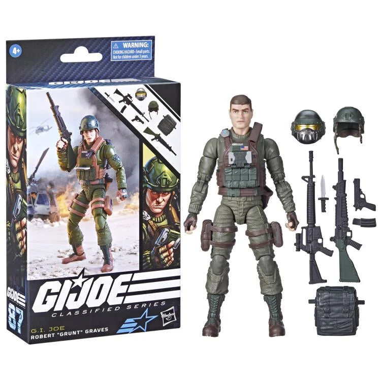 G.I. Joe Classified Series Grunt Action Figure - 6-Inch Collectible Military Toy with Articulation & Accessories - Perfect for Display, Play, and G.I. Joe Collection Enthusiasts