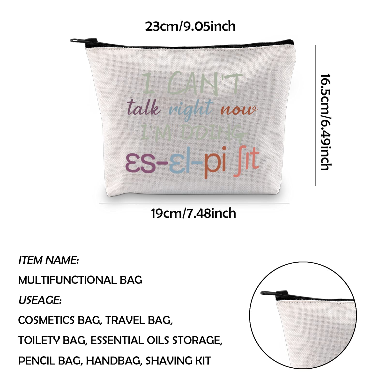 Speech Language Pathologist Gift - SLP Therapy Zipper Pouch & Makeup Bag - Perfect for Therapists, Students & Professionals - Great for Work, School & Travel Accessories