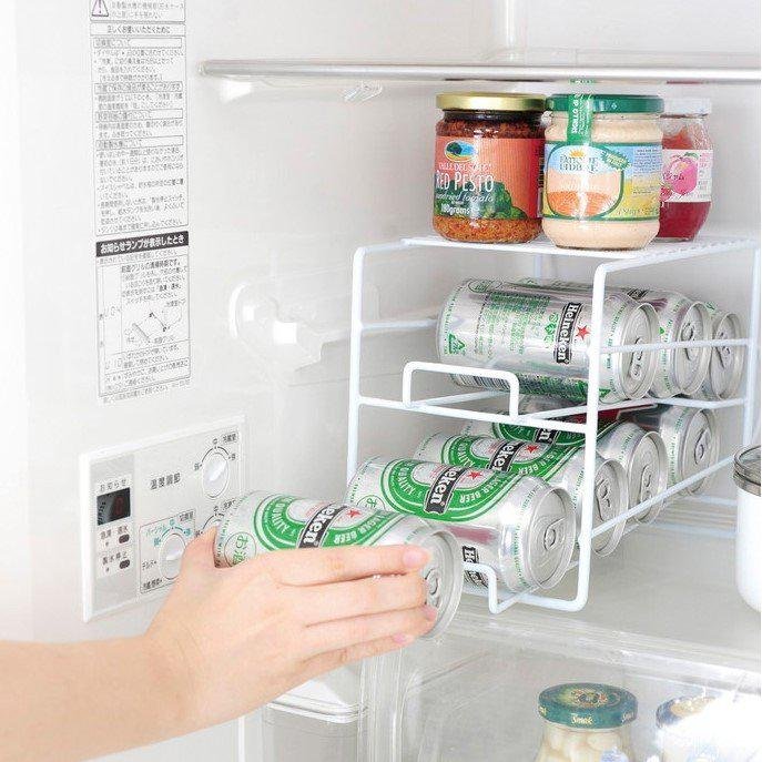 Arnest Compact Can Storage Rack - Refrigerator Organizer for Soda, Beer & Beverage Cans - Space-Saving Kitchen & Pantry Organization Solution