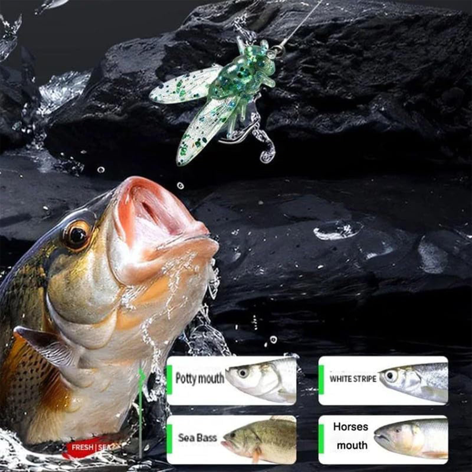 2024 New Bionic Fly Fishing Lures (20PCS) - Realistic Soft Bait with Fish Attractant for Trout & Bass - Perfect for Freshwater Fly Fishing & Outdoor Adventures