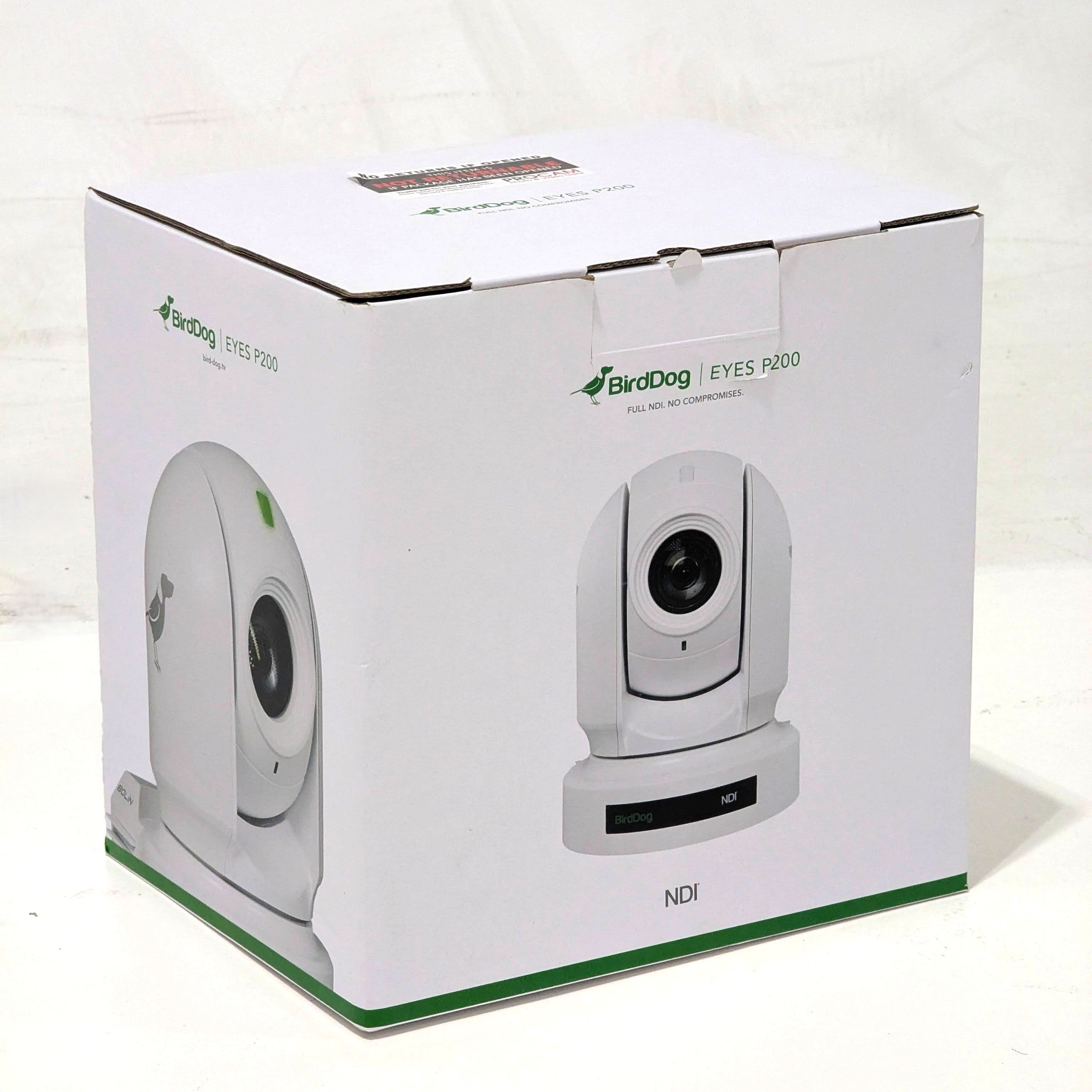 BirdDog Eyes P200 1080p Full NDI PTZ Camera (White) with PTZ Keyboard - Professional Live Streaming & Video Conference Solution for Churches, Schools and Events