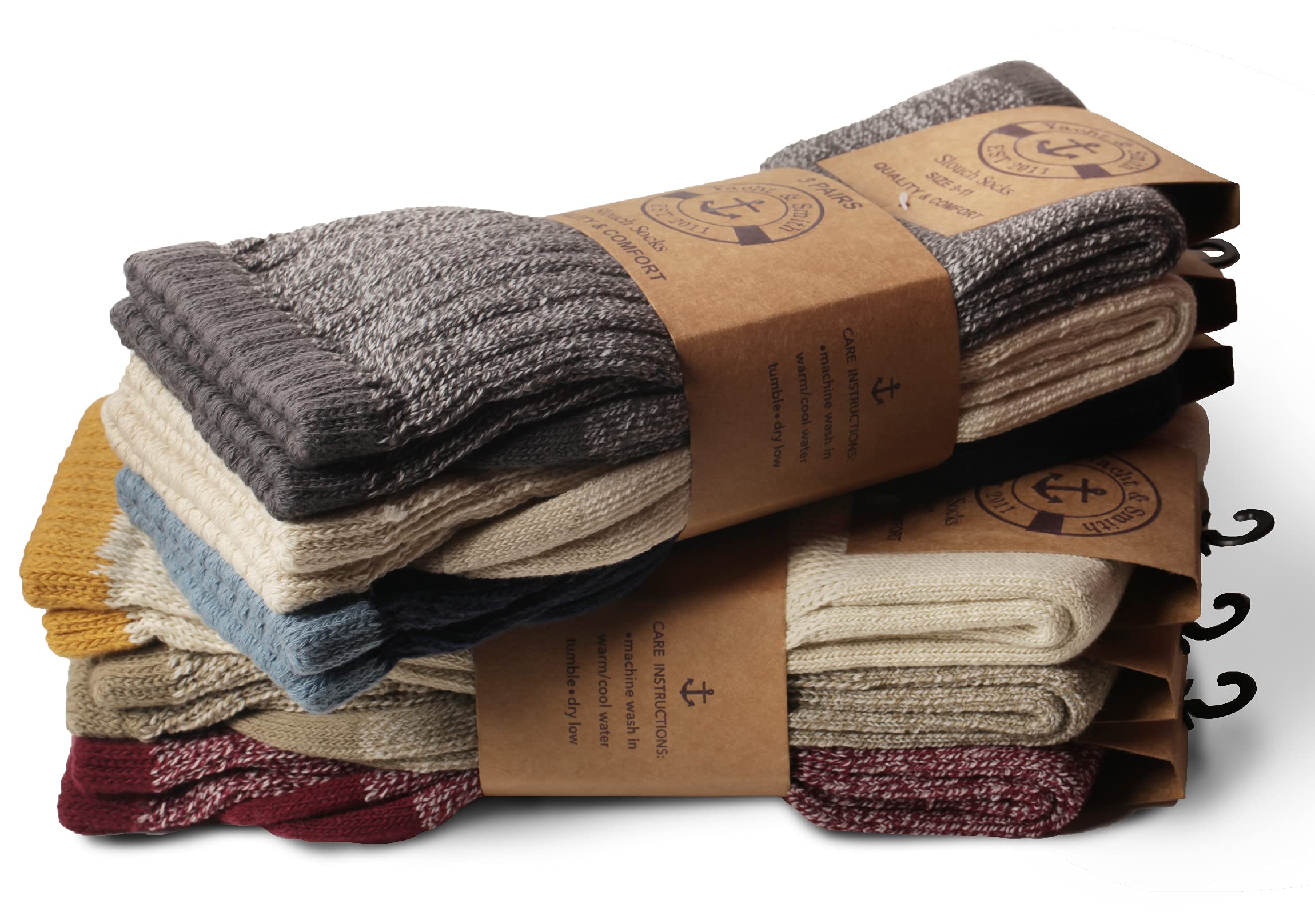 Yacht & Smith 60 Pack Women's Cotton Slouch Socks - Soft Knee High Boot Socks for Women - Perfect for Winter, Boots & Casual Wear