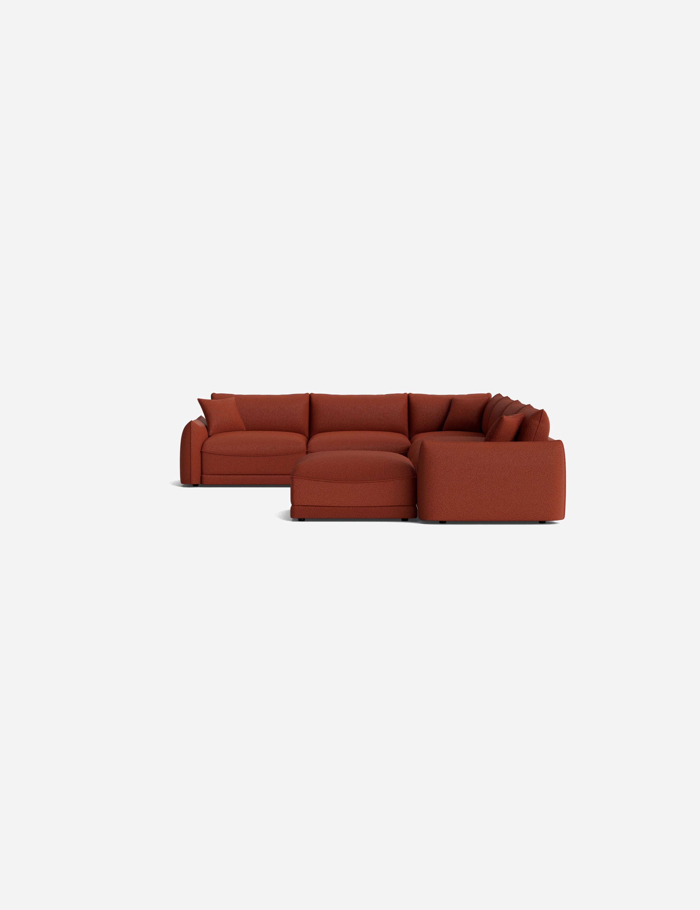 Balmer Modular Corner Sectional Sofa with Ottoman - Modern L-Shaped Living Room Furniture for Small Spaces | Perfect for Apartments, Condos and Family Gatherings