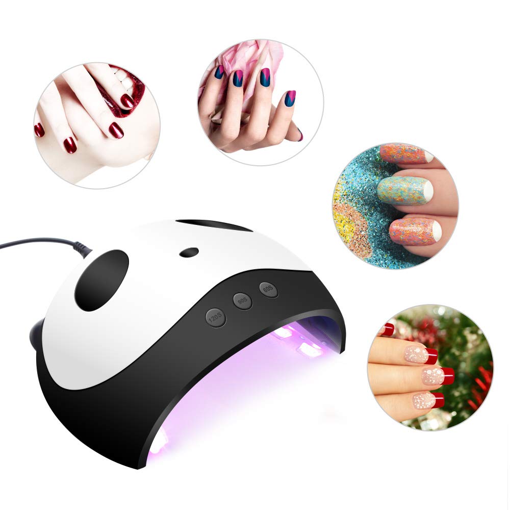 UV/LED Nail Lamp Starter Kit with 6 Gel Polish Colors & 3 Poly Gel - Complete Manicure Set with Base & Top Coat for Beginners | Perfect for Home Salon & DIY Nail Art
