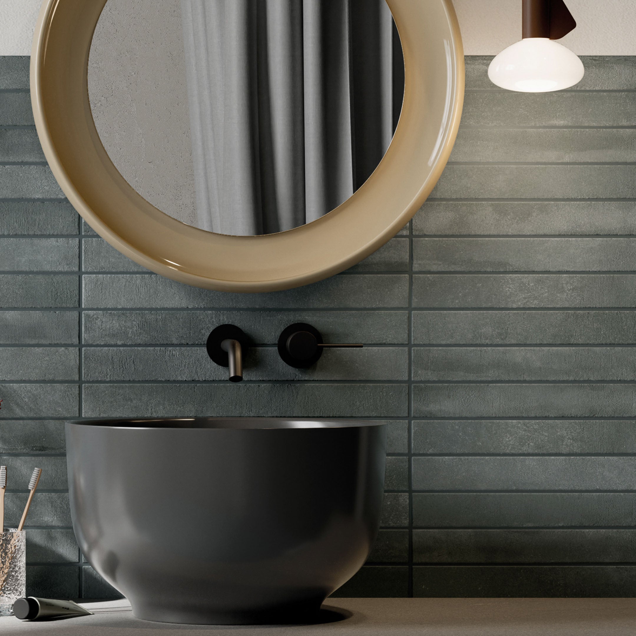 Arenosa Matte Zellige Subway Wall Tile - Premium Ceramic Tile for Kitchen Backsplash, Bathroom & Shower Walls - Waterproof & Easy to Clean (12x24 Inch)