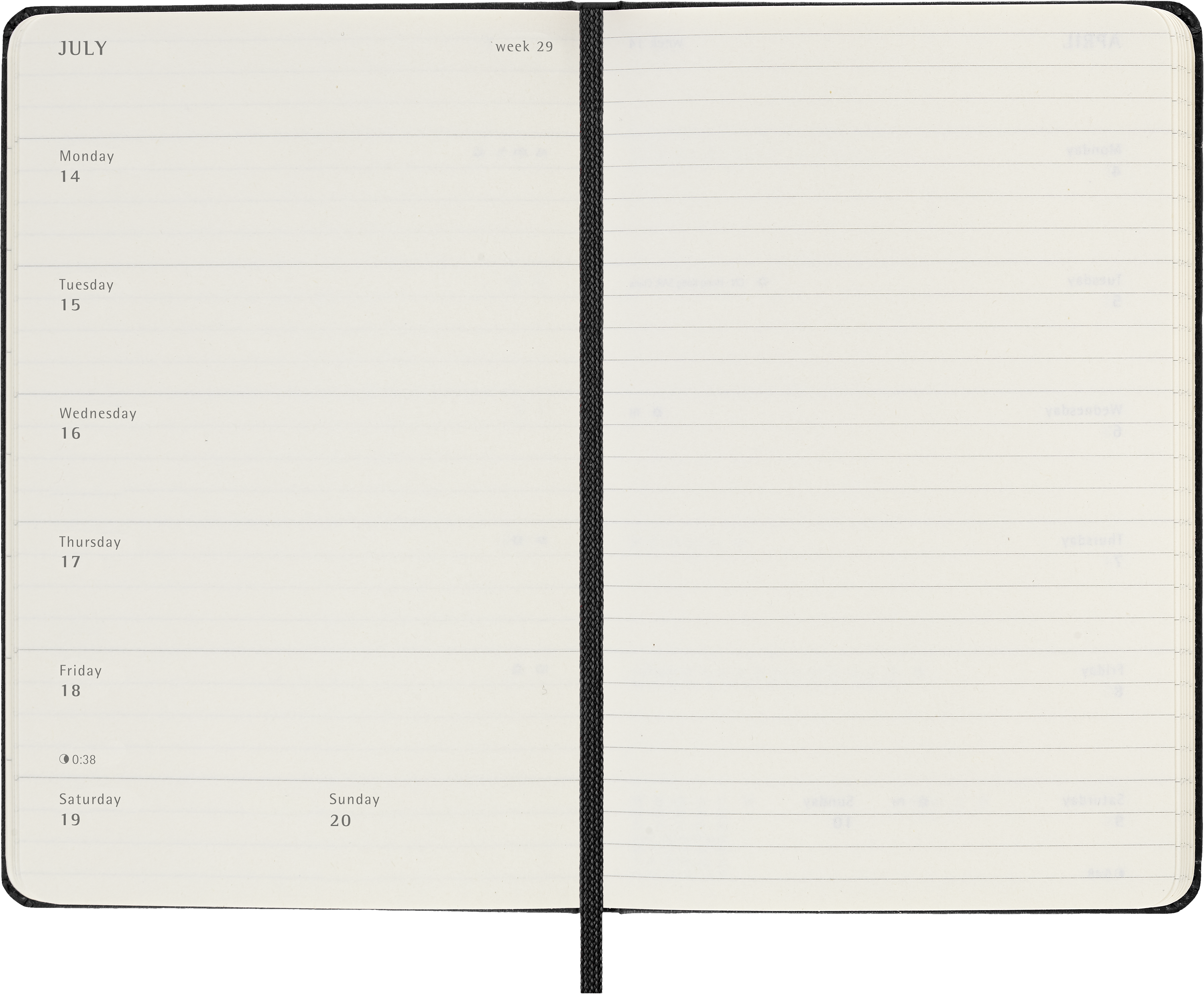 2025 Moleskine Pocket Diary - 90mm x 140mm Hard Cover Weekly Planner with Notes Section, Black | Perfect for On-the-Go Scheduling, Journaling & Daily Organization